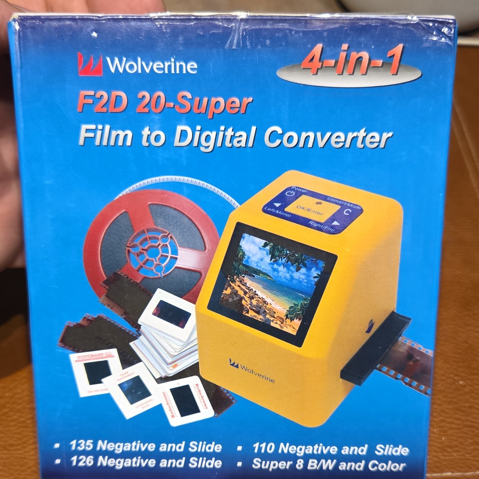 Wolverine F2D 20-Super 20MP Film to Digital Converter 135 110 126 Super 8