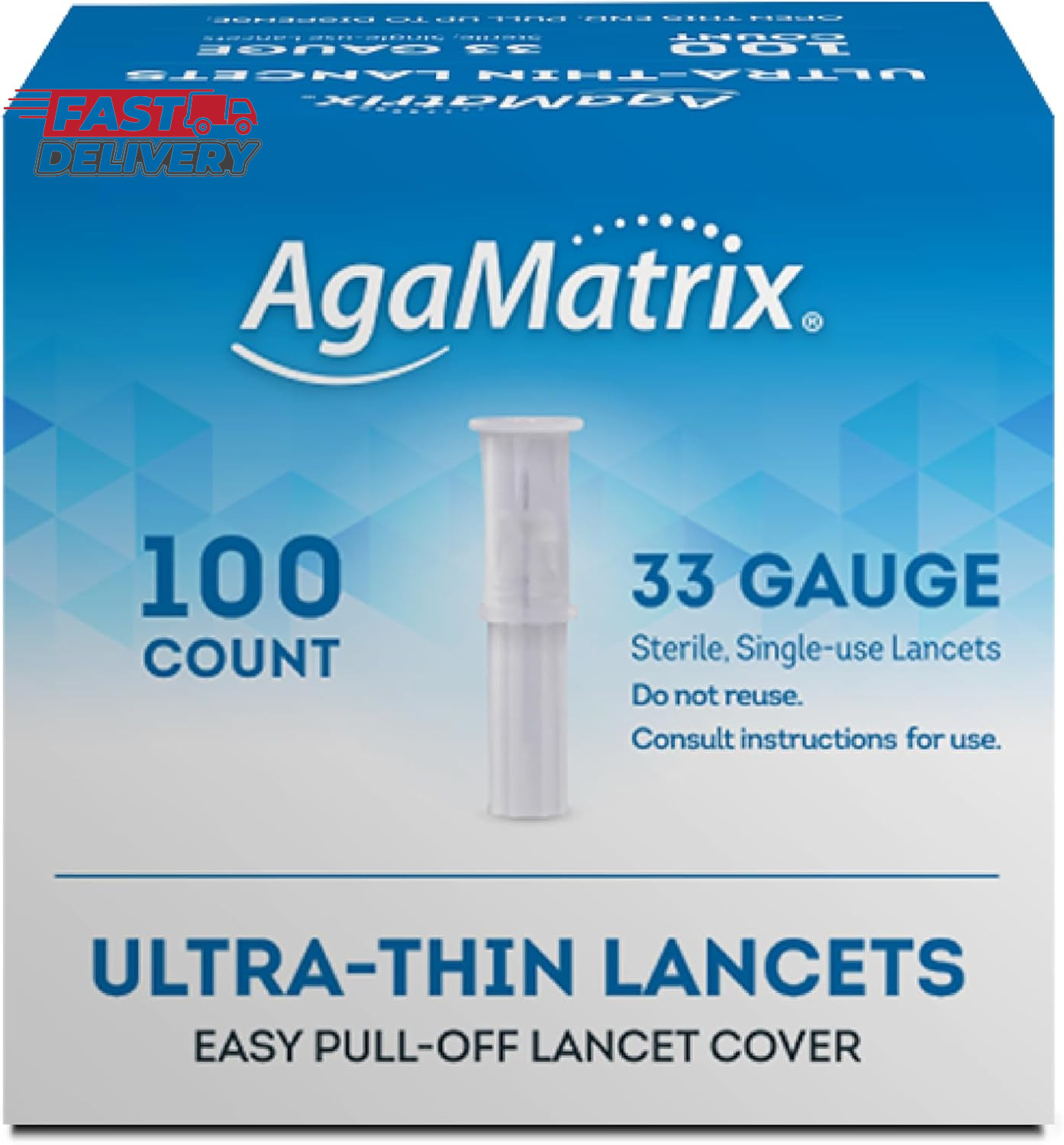 Agamatrix Lancets, 33 Gauge, 100 Count Box