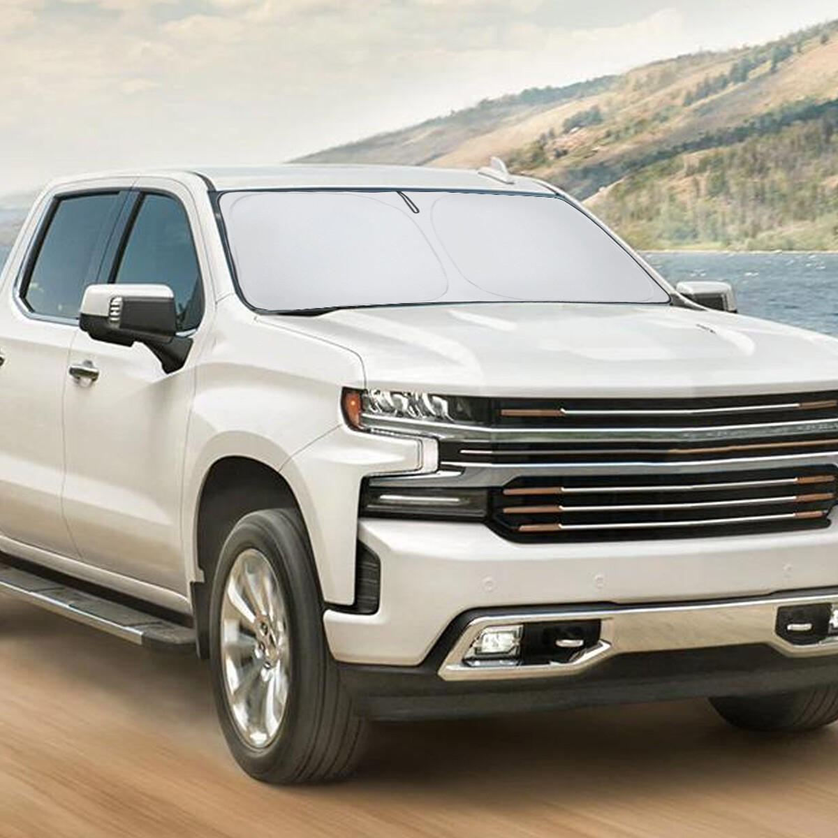 Sun Shade Foldable UV Block Cover Visor Shield For Chevrolet Silverado 2015