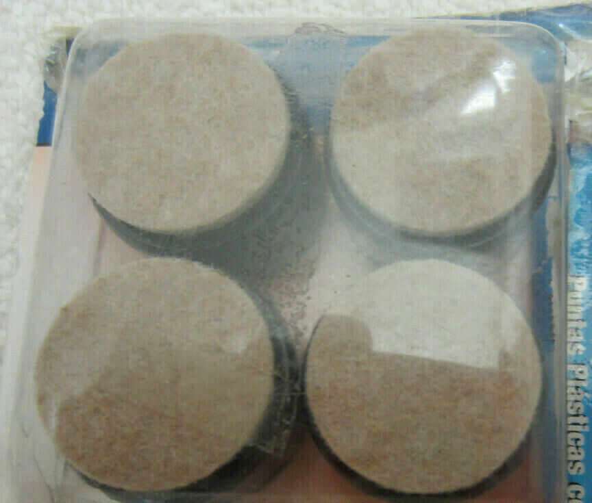 Shepherd Hardware 3933 Plastic 1-Inch Plastic Leg Tips with Felt, 4-Pack, New