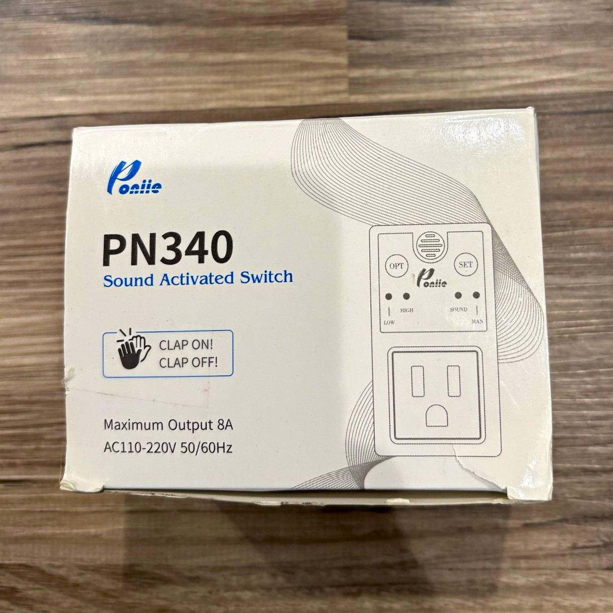 Ponite PN340 Sound Activated Smart Plug, 2 Pack White 110-220V TESTED