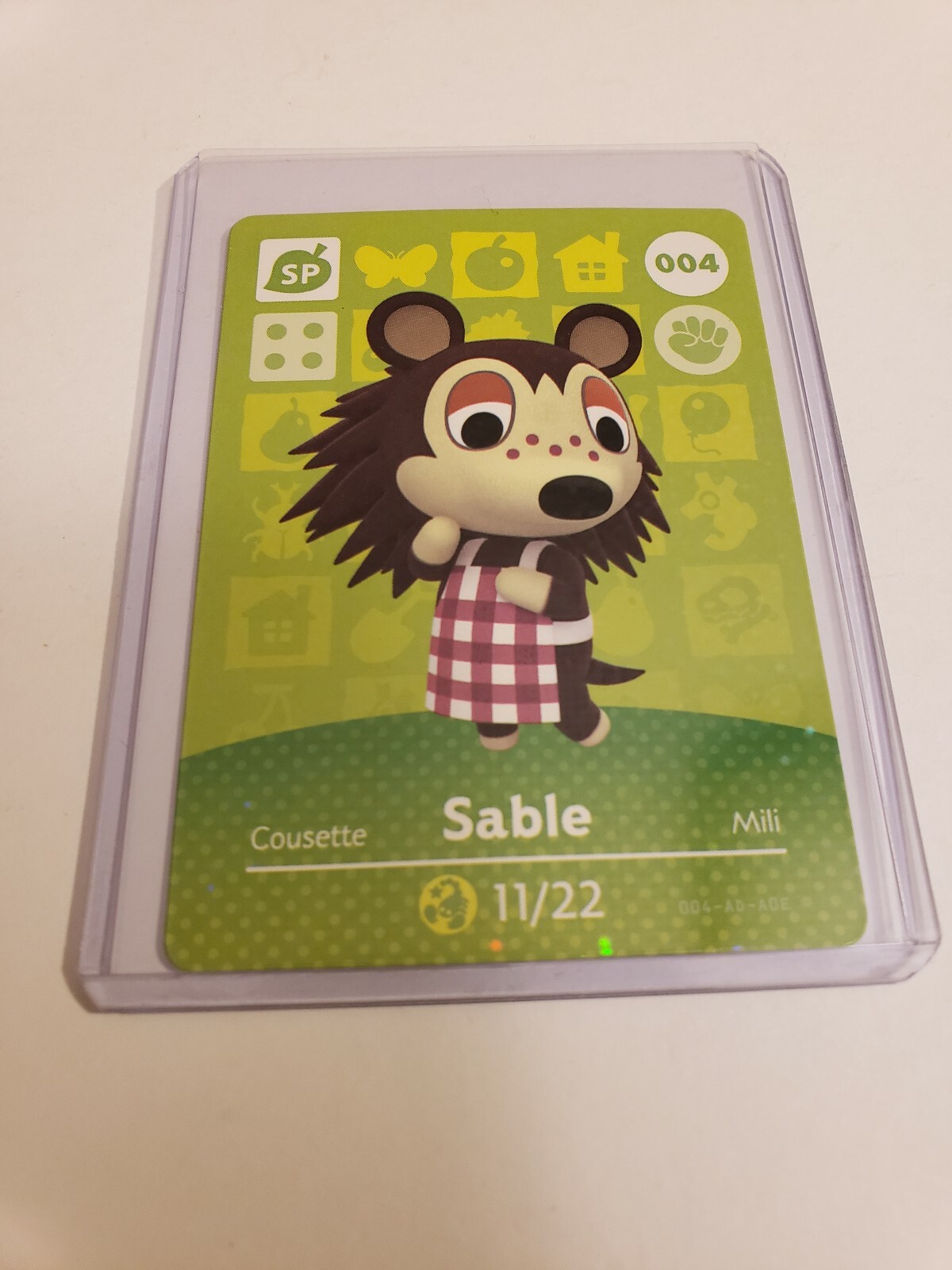 !SUPER SALE! Sable # 004 Animal Crossing Amiibo Card Nintendo Series 1 MINT!