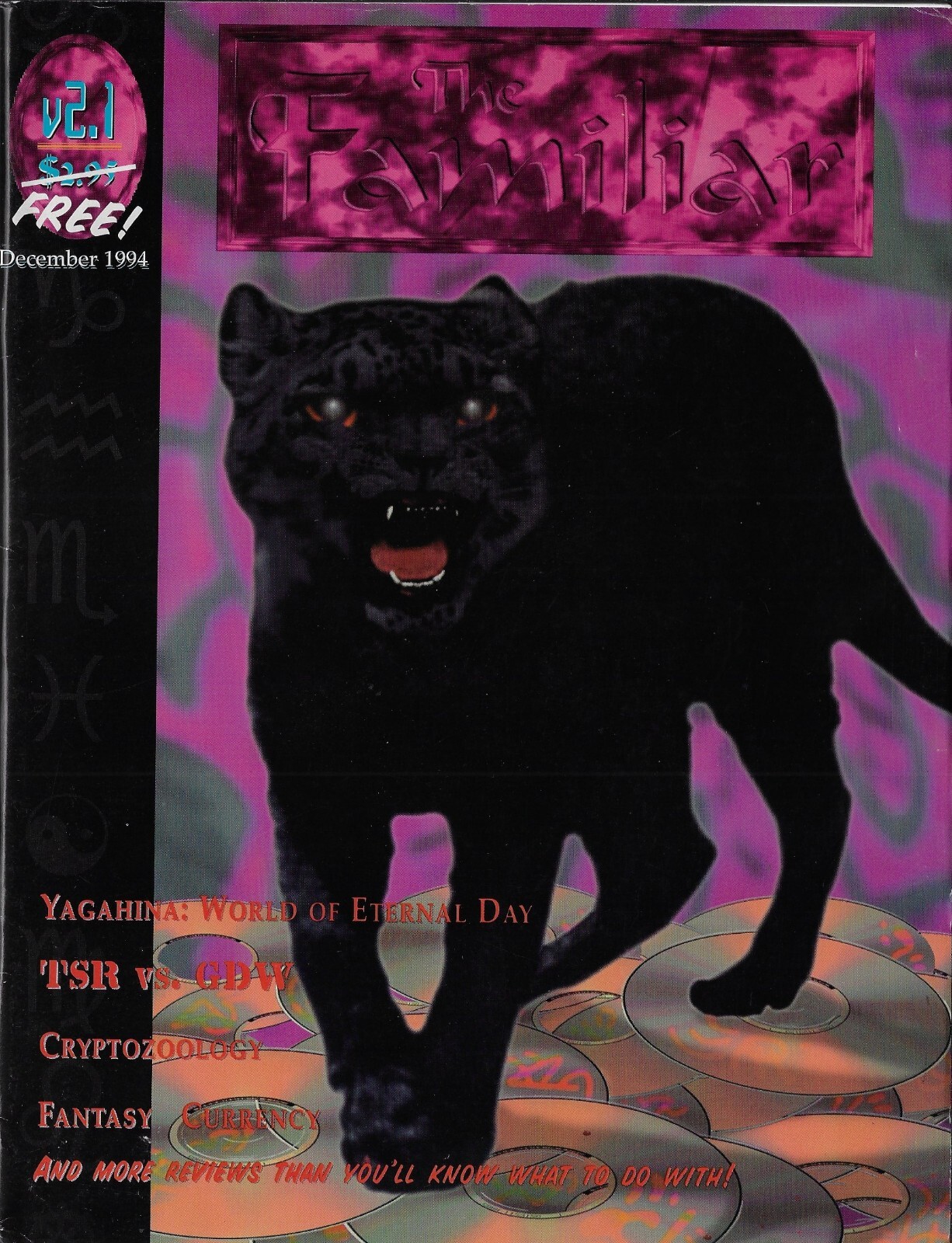 Familiar Magazine #2.1  Cryptozoology, Fantasy Currency, Yagahina SF RPG World