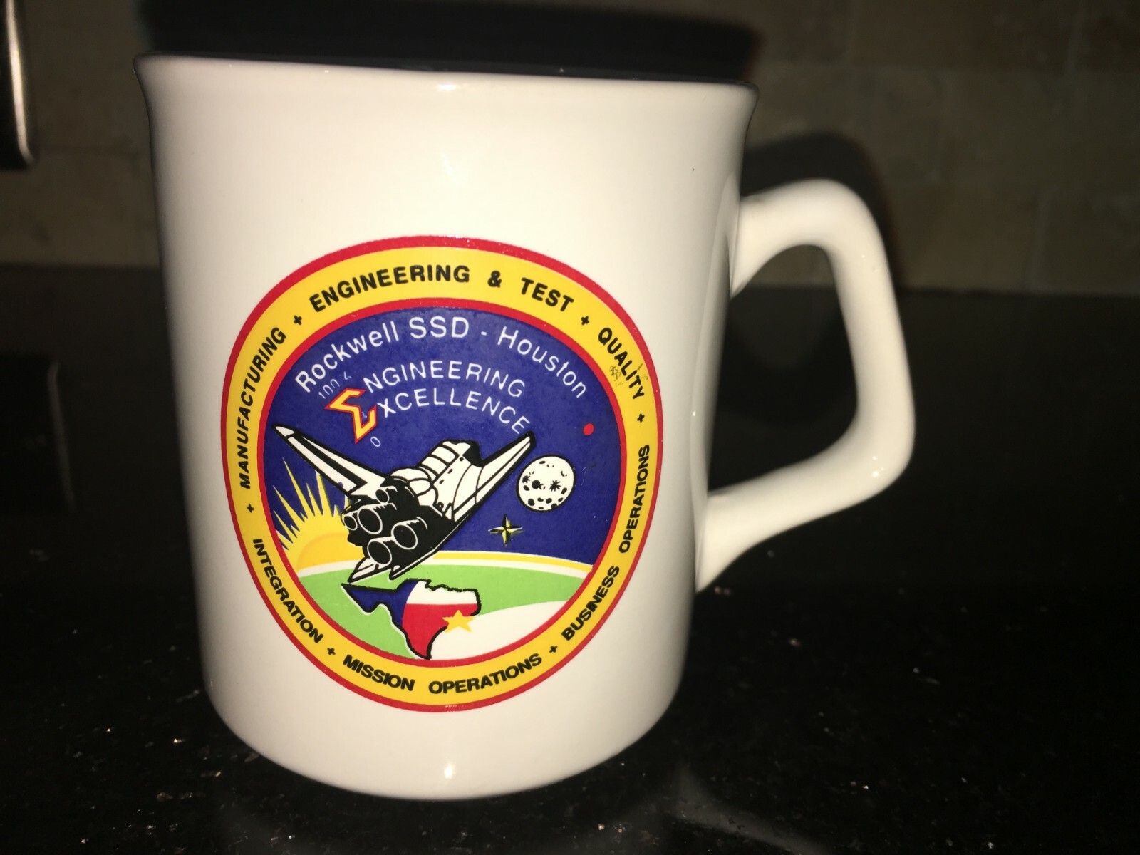 Vintage Space Shuttle Mug Rockwell SSD TEXAS HOUSTON