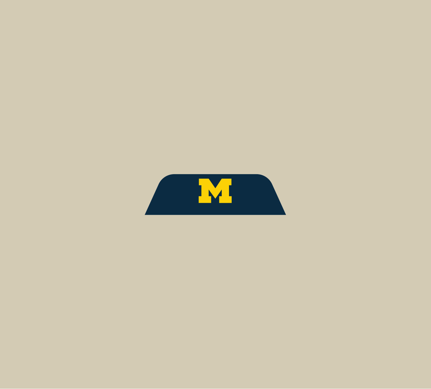Michigan Wolverines Riddell MidSize Speedflex Football Helmet Front Bumper Decal