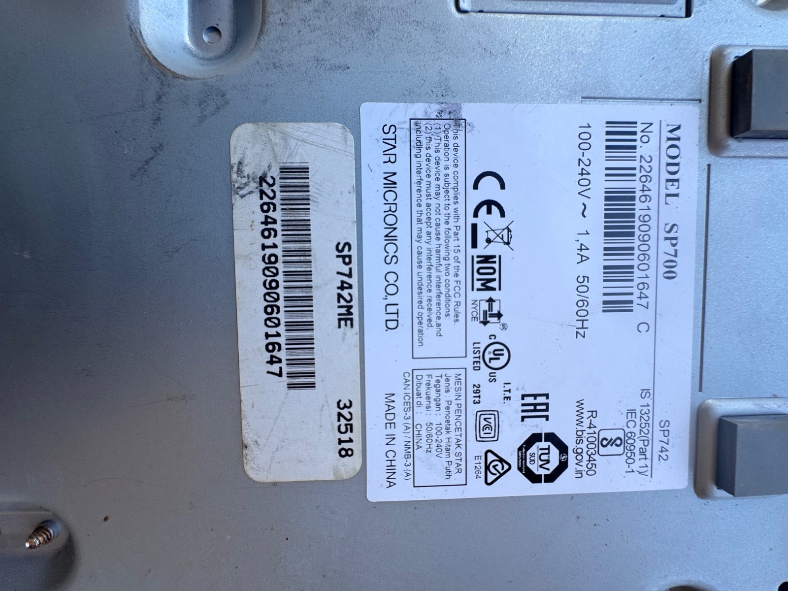 Star SP700 impact printer, used 3 count with spare ribbons