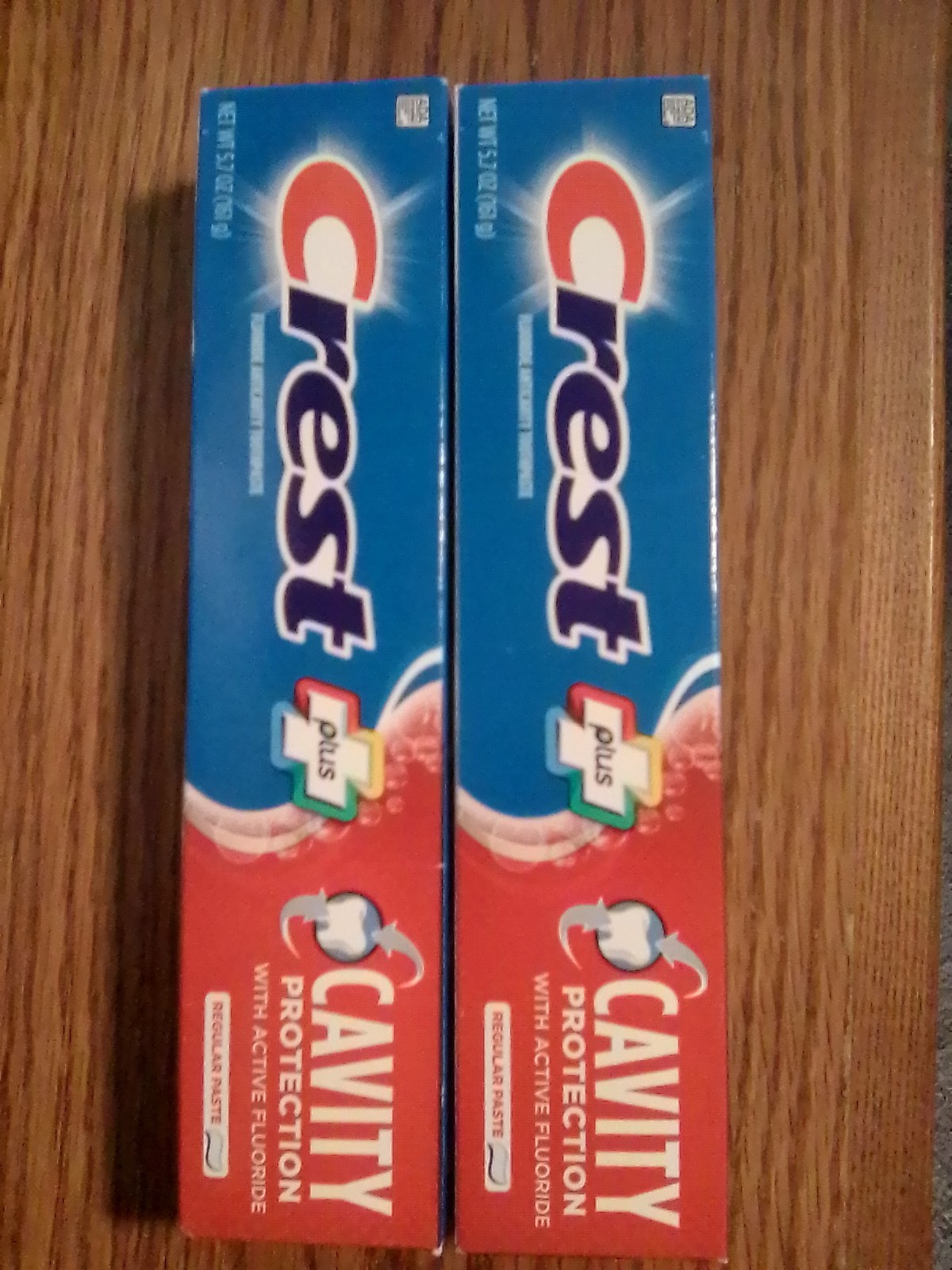 2 Pack Crest Plus Cavity Protection Toothpaste, 4.3 Oz, Exp 1/29