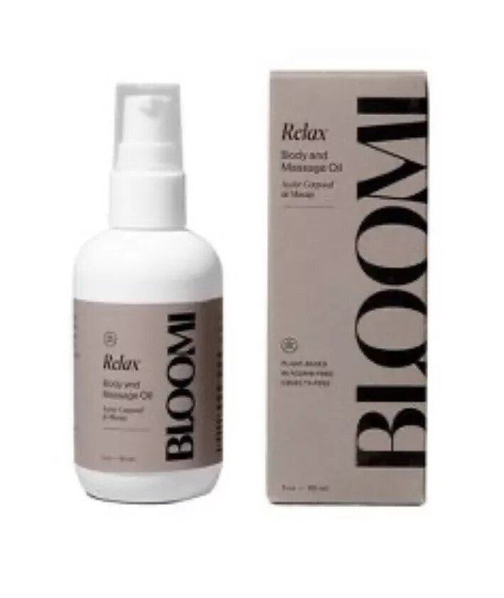 BLOOMI RELAX BODY & MASSAGE OIL SPRAY RELAXING BOTANICALS 3 OZ NEW NOP