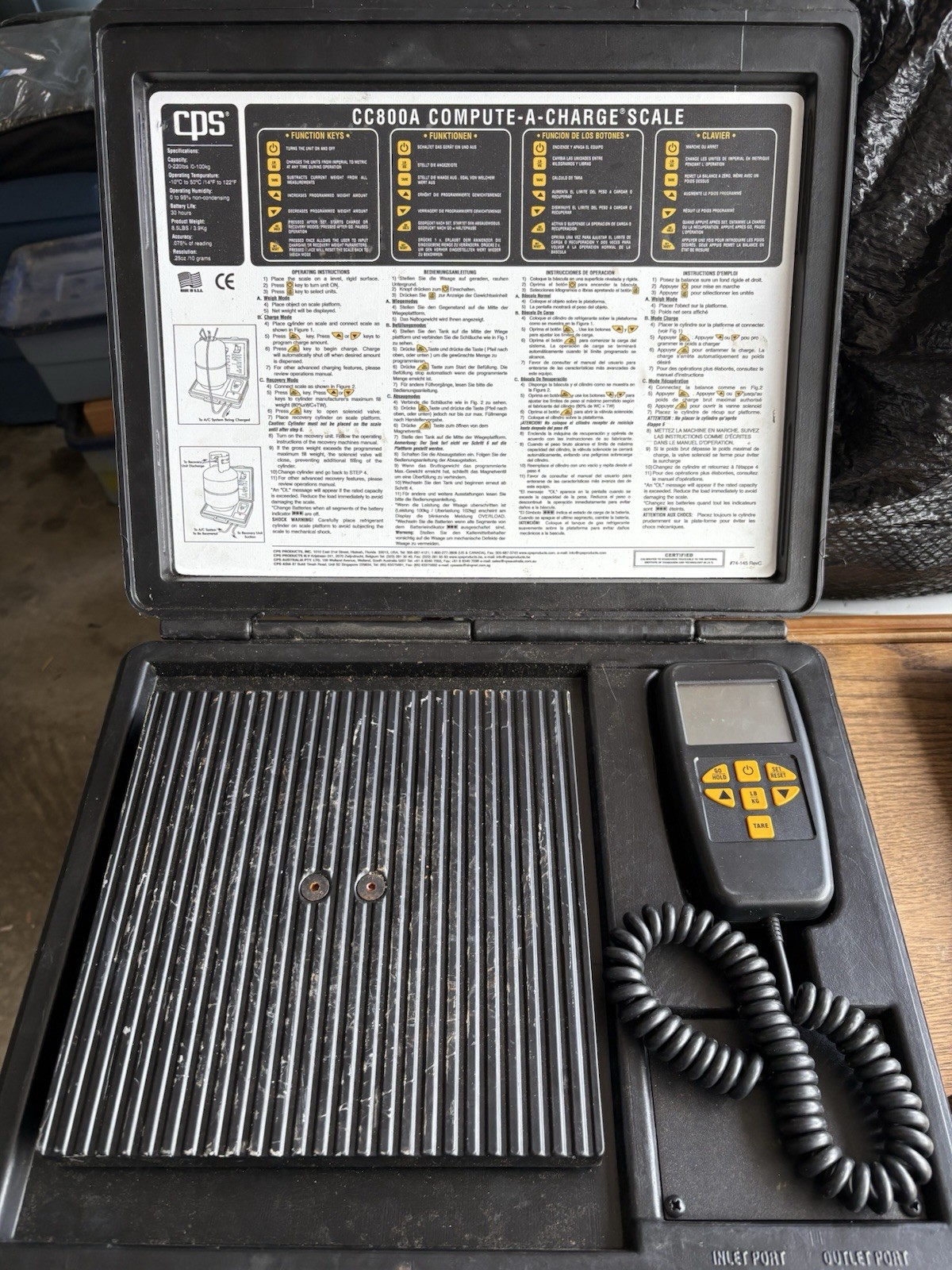 CPS CC800A Compute-A-Charge Refrigerant Charging Scale