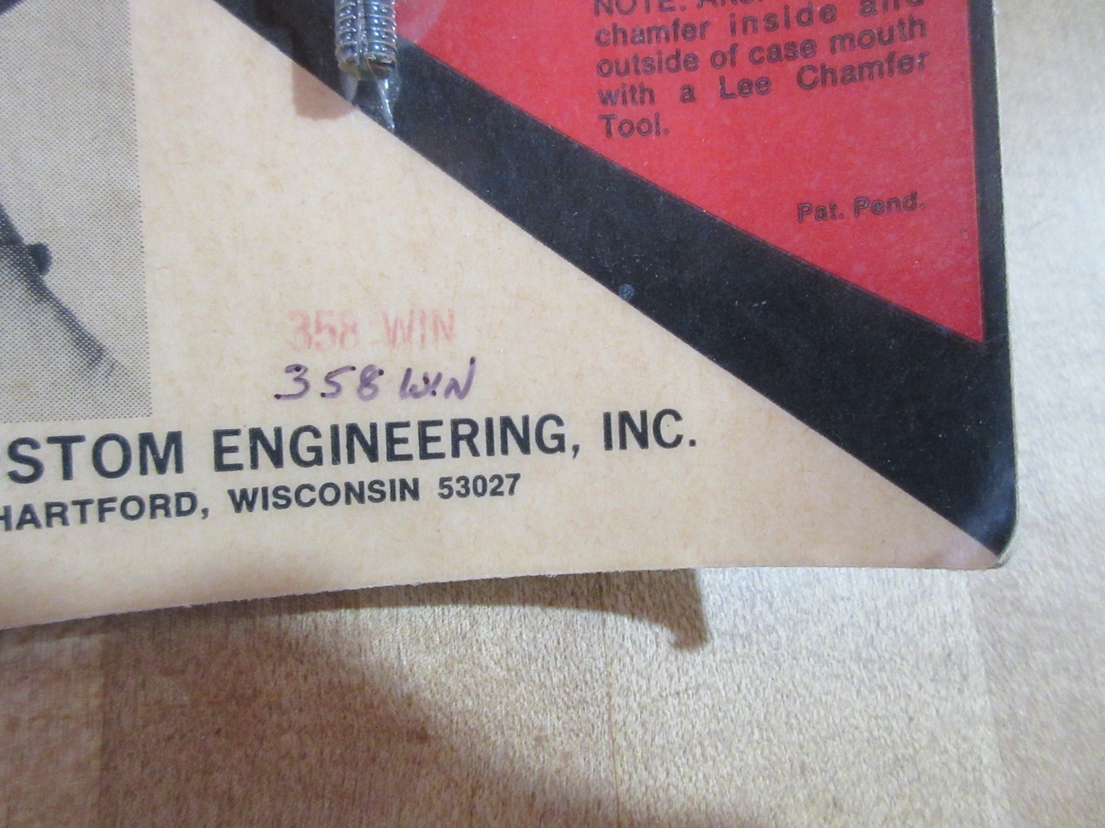 Lee Case Trimmer Pilot & Shell Holder 358 Win new in pkg (w21)