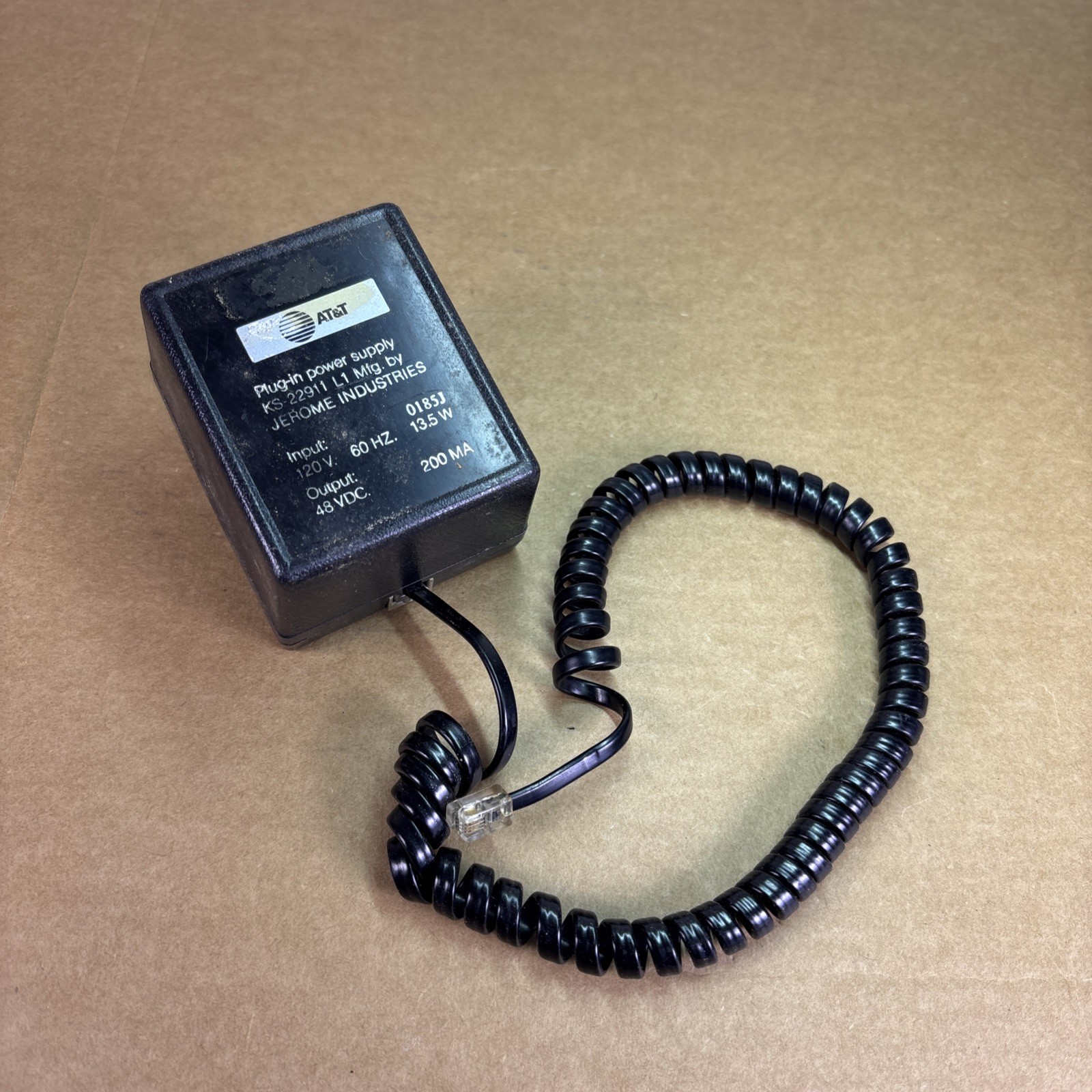 AT&T Jerome Industries KS-22911 L1 120V 13.5W Plug In Power Supply