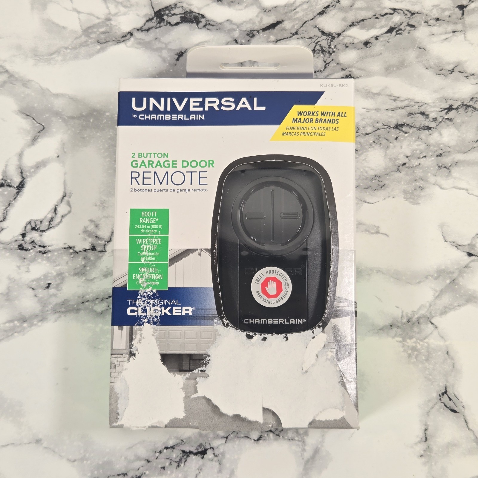 NEW - Universal By Chamberlain The Original Clicker 2-Button Garage Door Remote