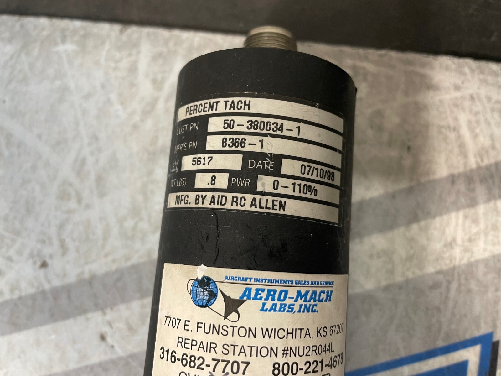 Tachometer Indicator B366-1 Removed Working