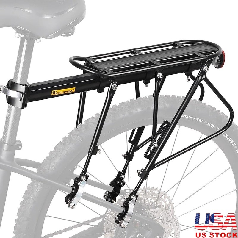 Bike Cargo Rack 220 Lbs Bike Rack Full Universal Adjustable Waterproof Luggage