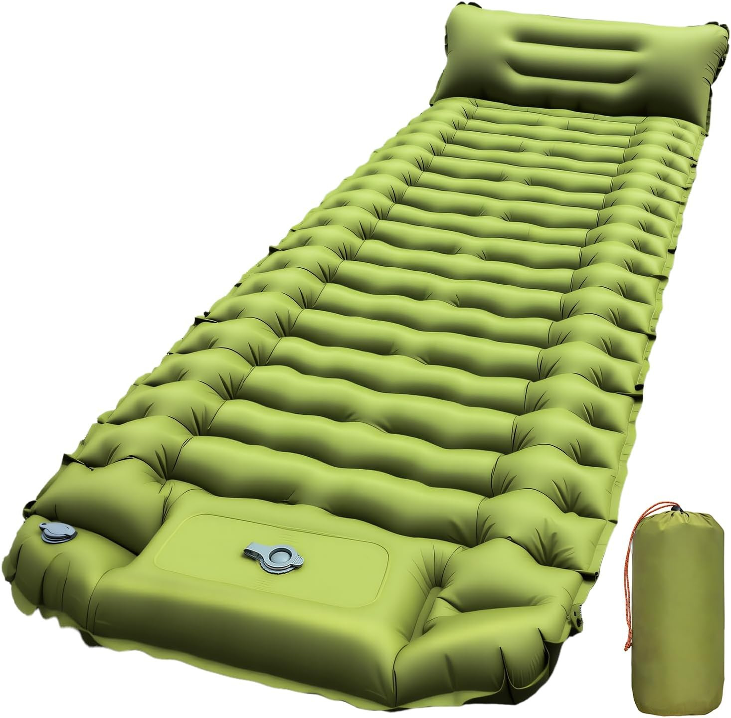 Sleeping Pad for Camping, Ultralight Inflatable Camping Mattress with Pillow, Bu