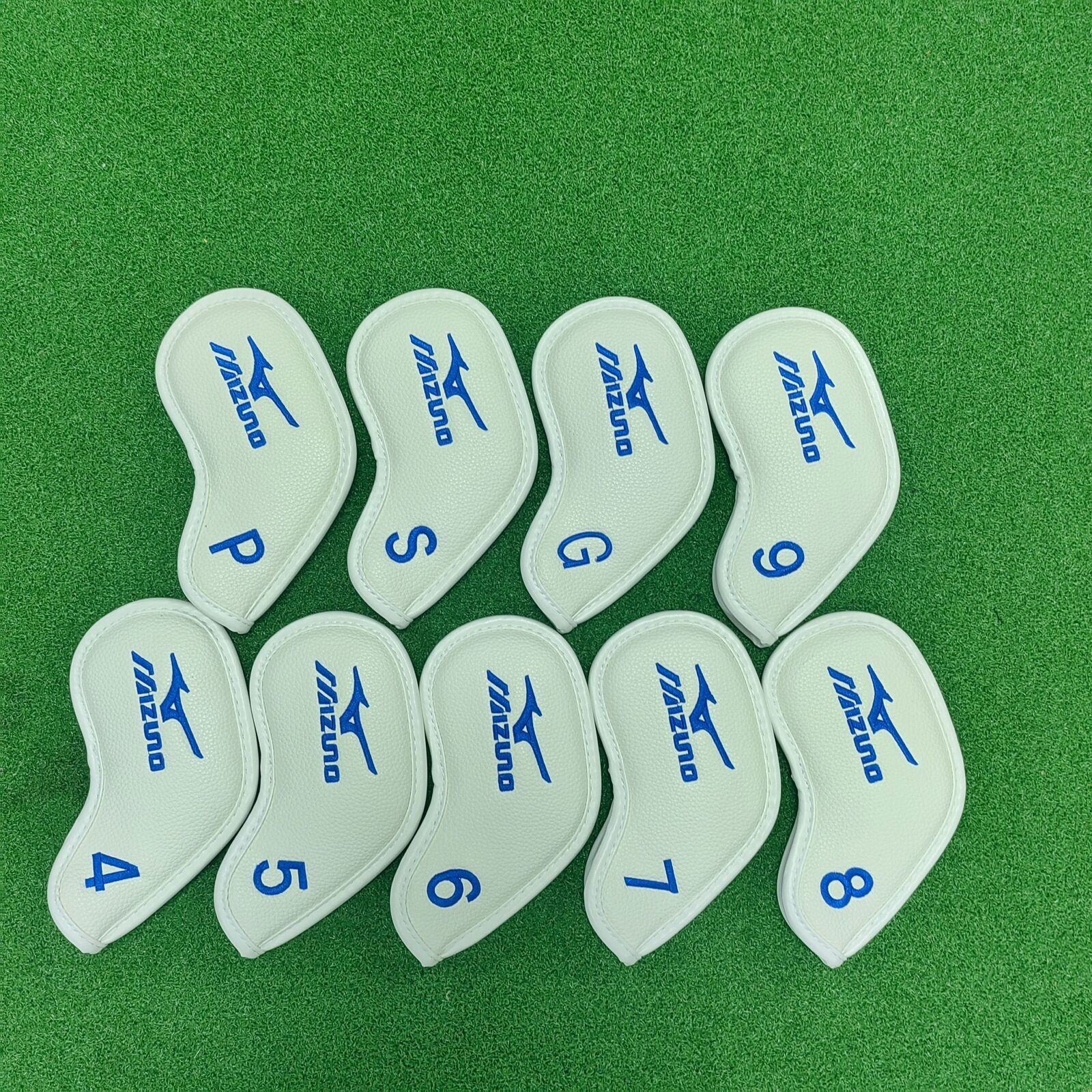 2024High white/blue Mizuno Golf club cover Iron cover 9PC magnetic