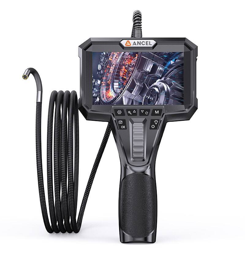 ANCEL AN301 Snake Borescope Camera with 6 LED Lights 5FT Length 210 Articulation