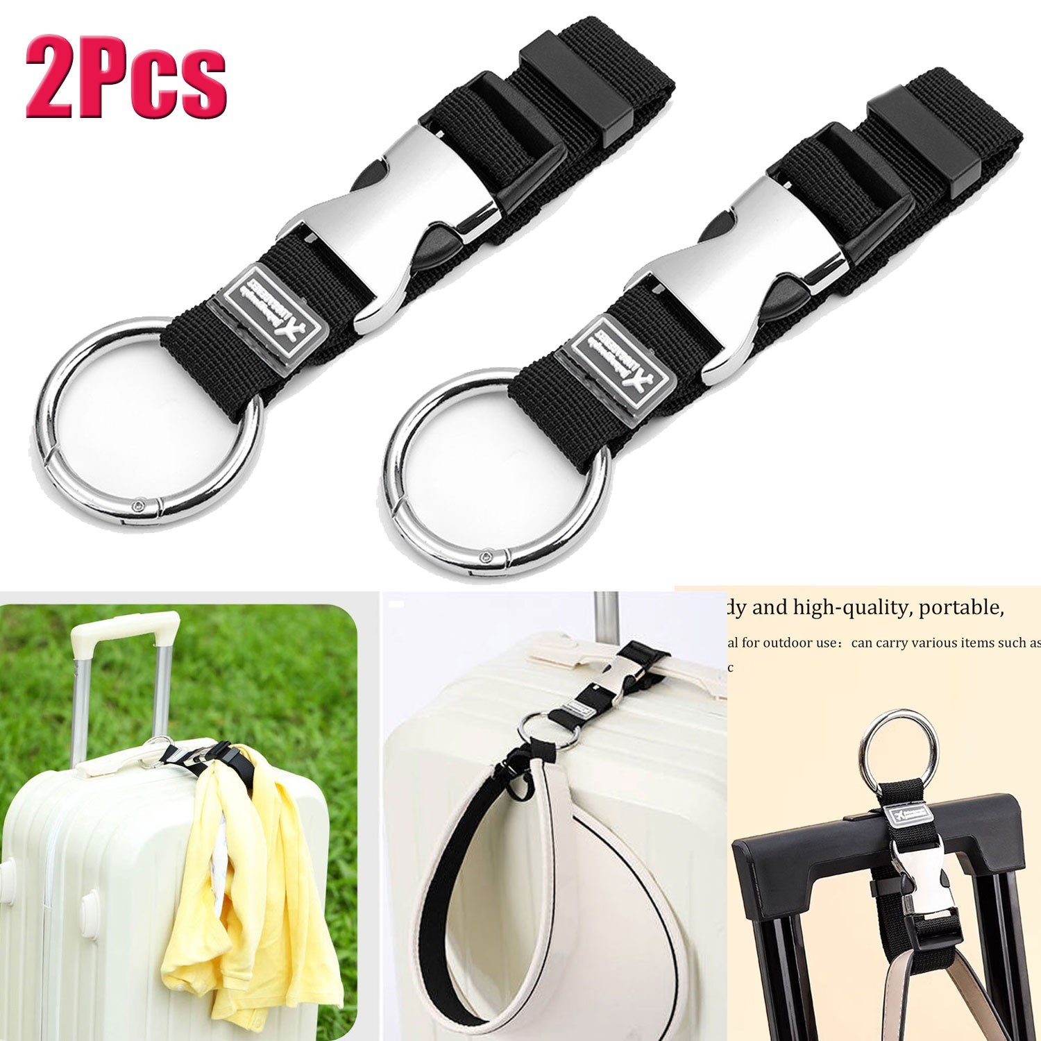 2PCS Add a Bag Luggage Straps for Suitcase, Adjustable Suitcase Strap, Travel