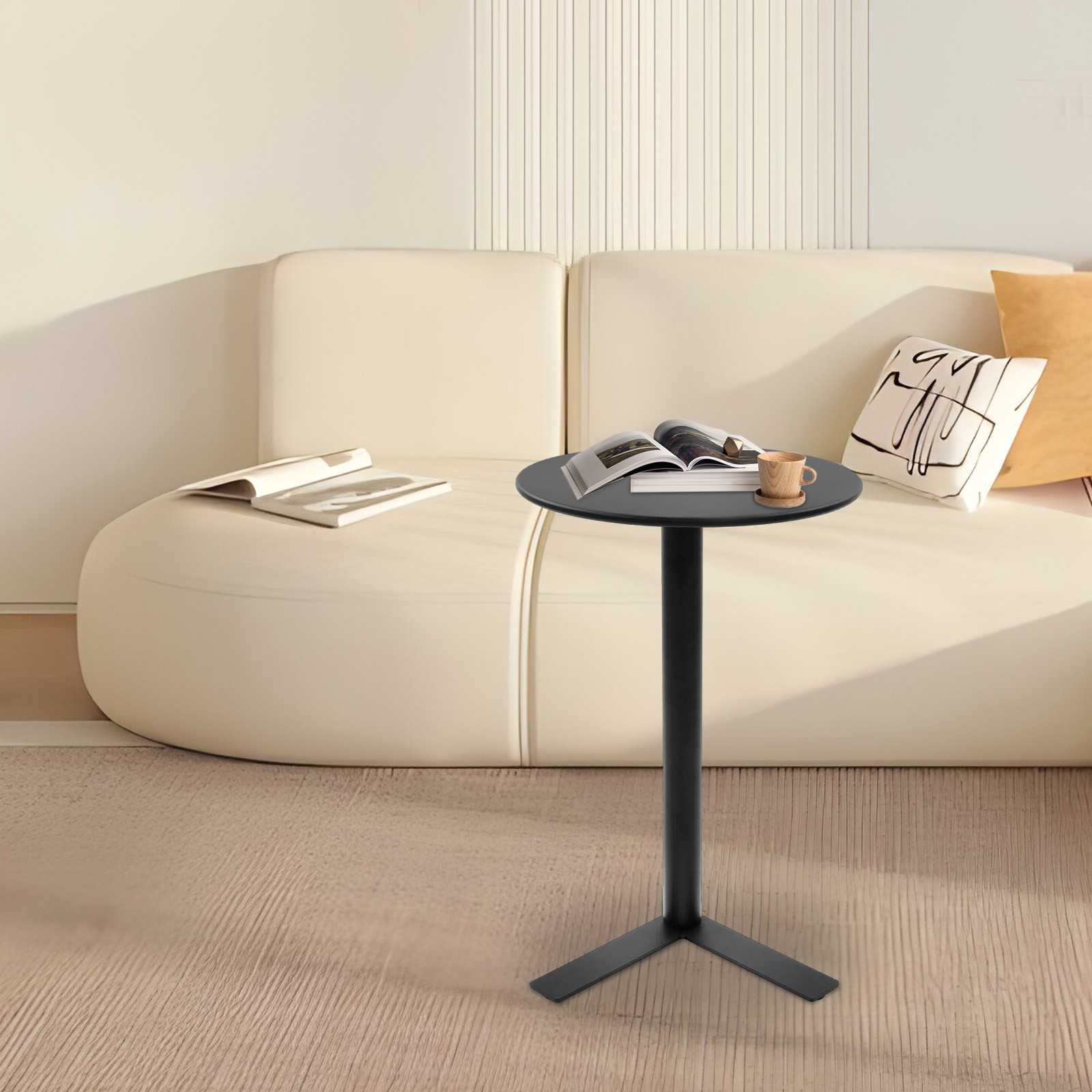 Modern Side Table, Iron Side Table, Y-shaped Iron Side Table