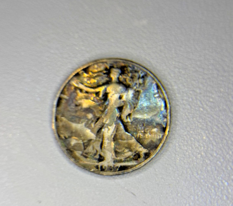 1937-S San Francisco Mint Silver Walking Liberty Half Dollar Toned