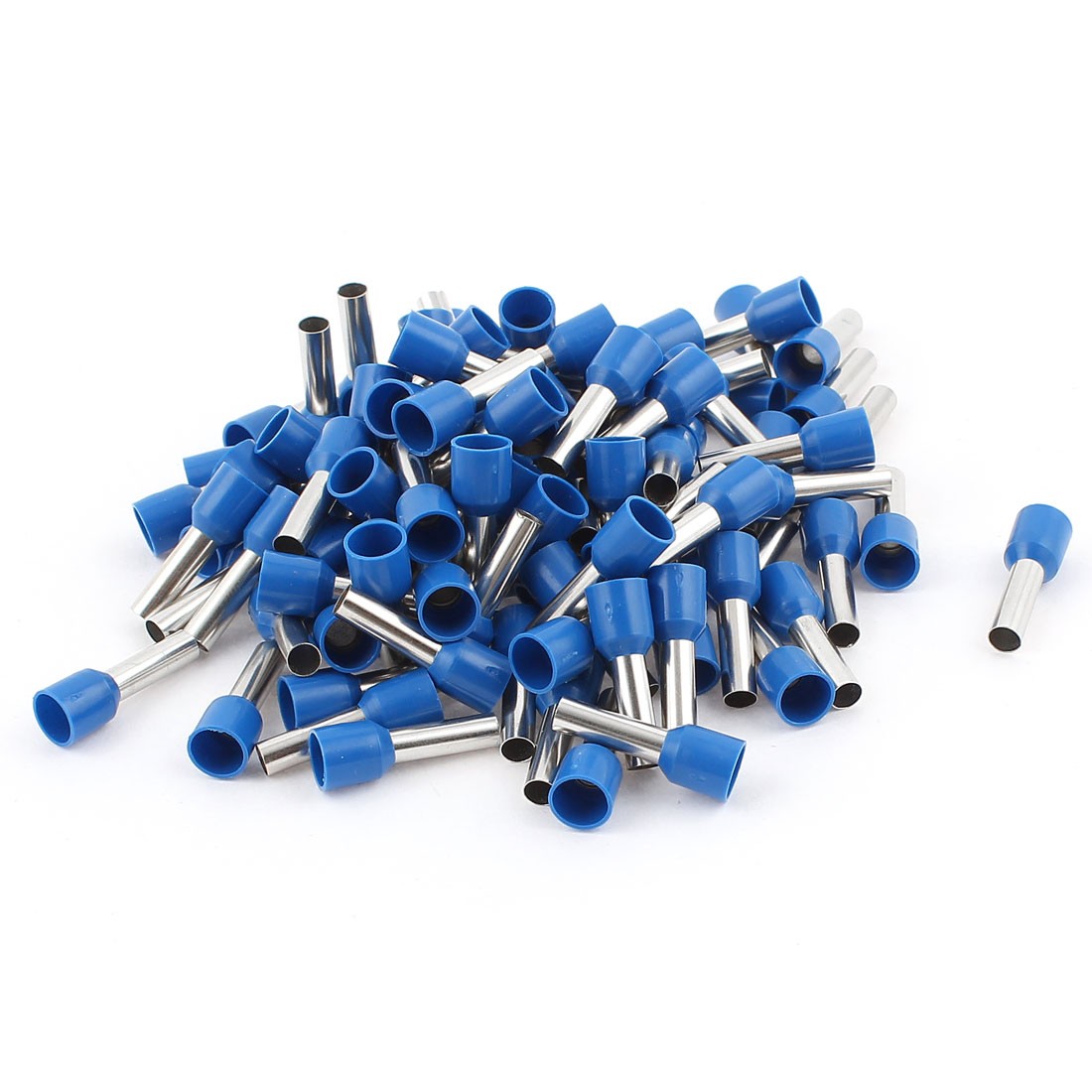 100 x 6mm2 Crimp Cord End Terminal Insulated Bootlace Ferrule Connector Blue