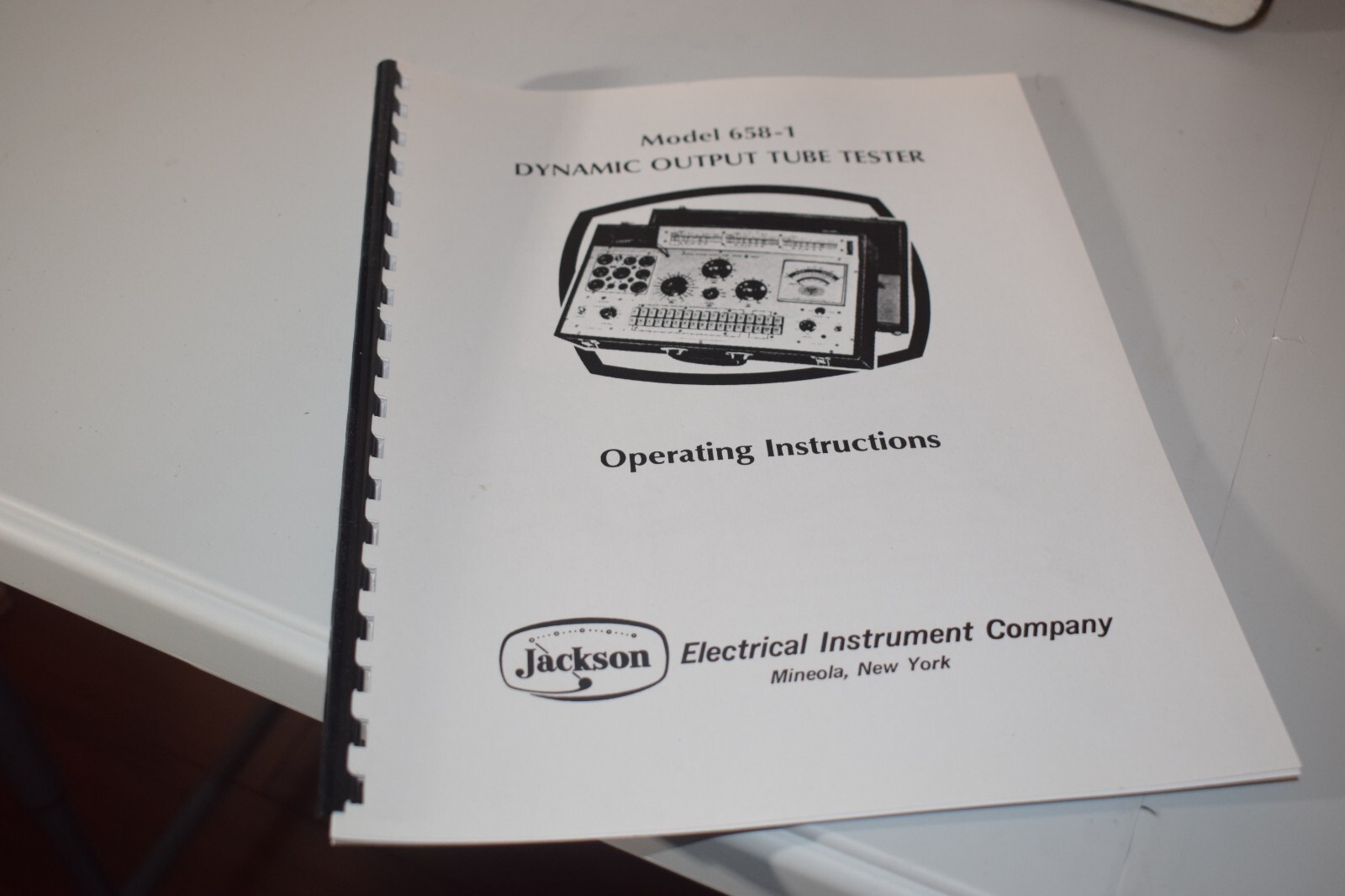 JACKSON MODEL 658-1 OPERATING INSTRUCTIONS TUBE TESTER