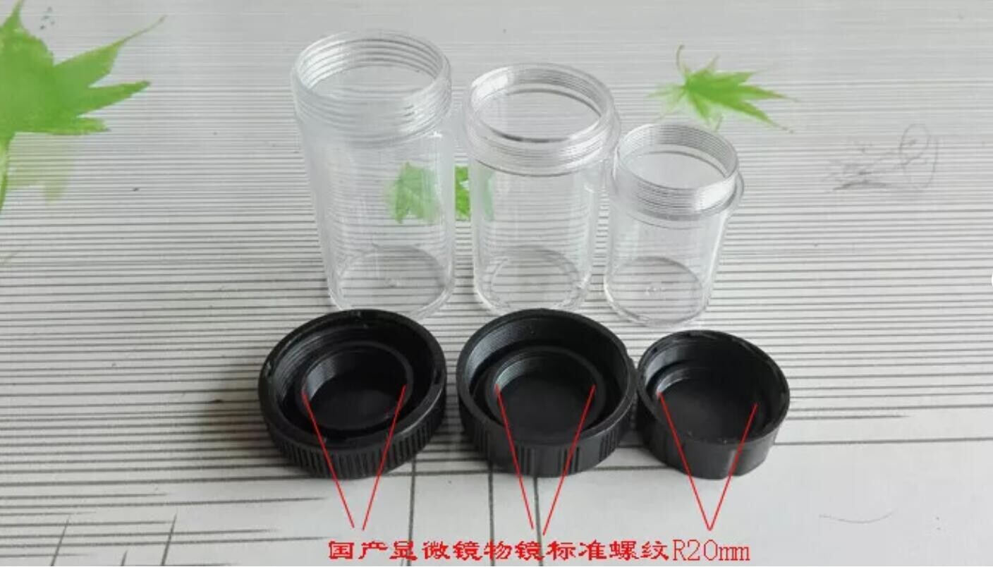 Microscope Objective Lens Protection Box RMS Thread Microscope Plastic Lens Box