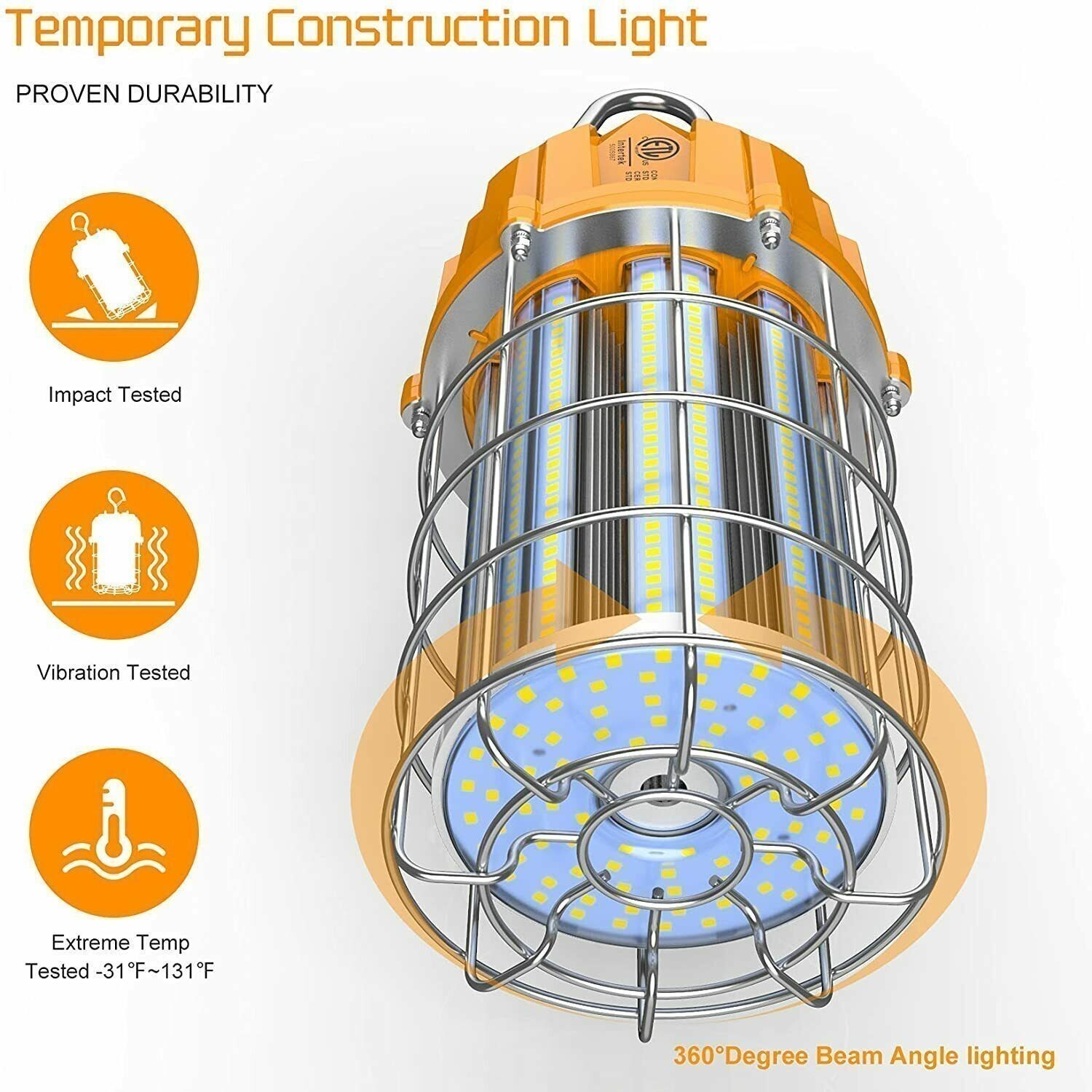 LED Temporary Work Light 150W LED Construction Lights 21000Lm 5000K Jobsite Lamp