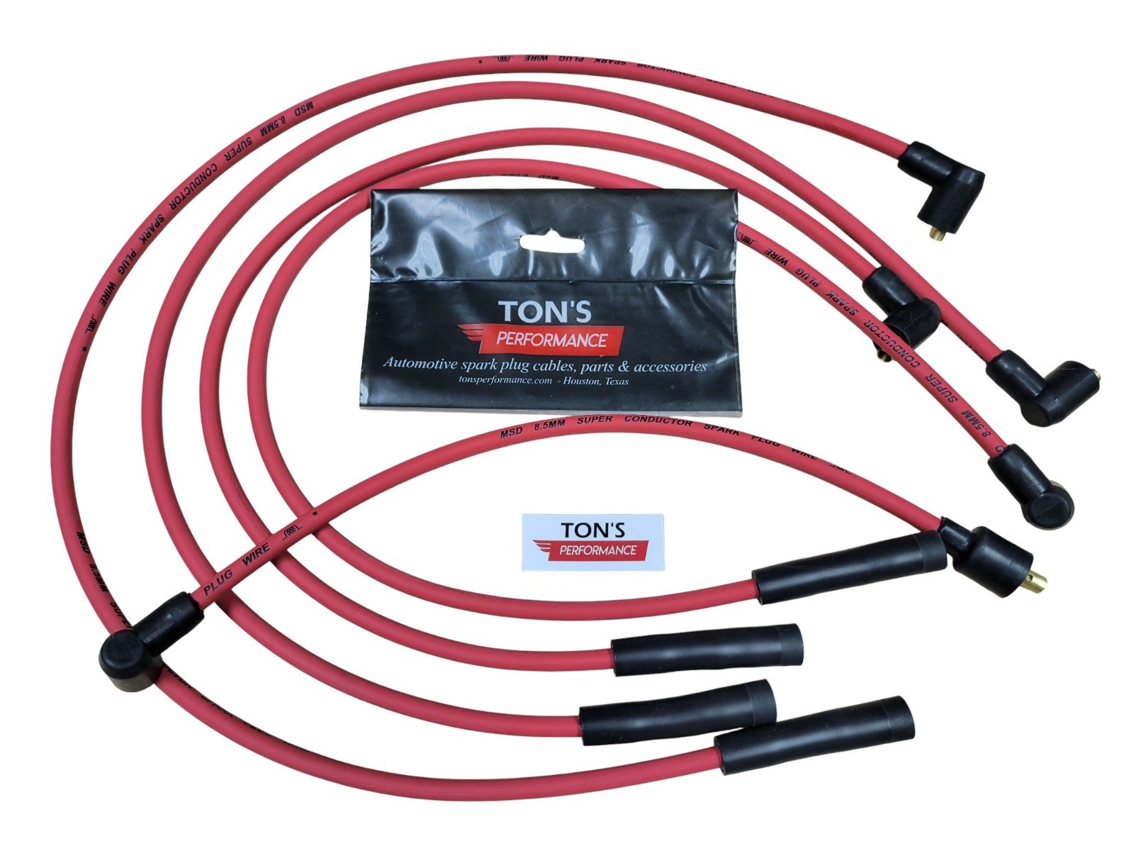 MSD Red 8.5mm Spark Plug Wires Set 4 Cyl Nissan Datsun 510 1600 1800 1967-1973