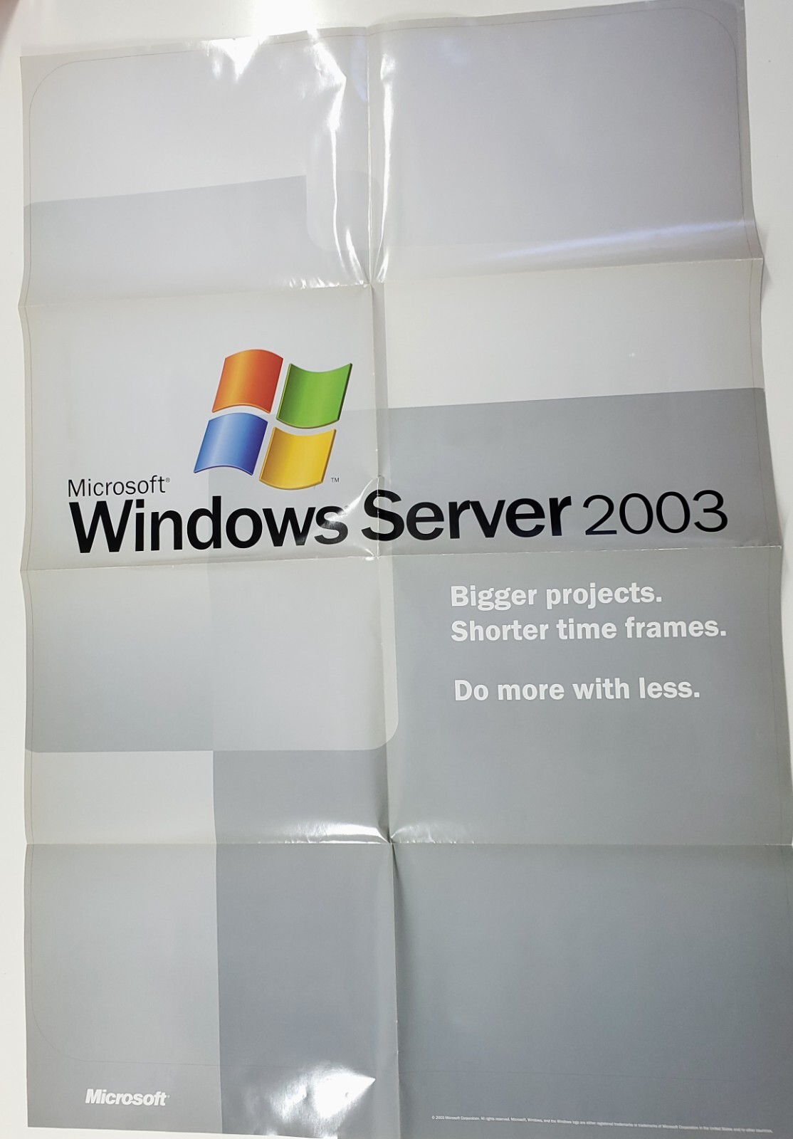 Vintage Microsoft Windows 2003 Server Promotional Poster Partner Program