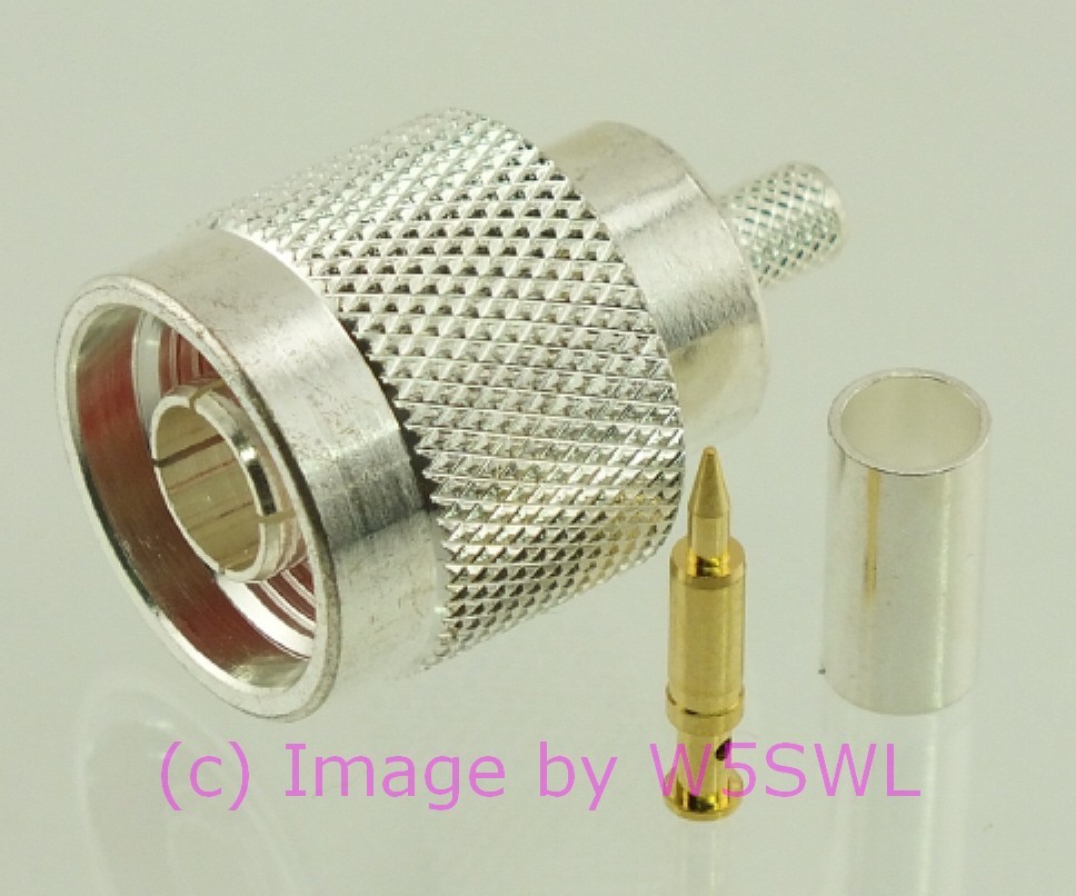 N Male Coax Connector Crimp RG-58 LMR-195