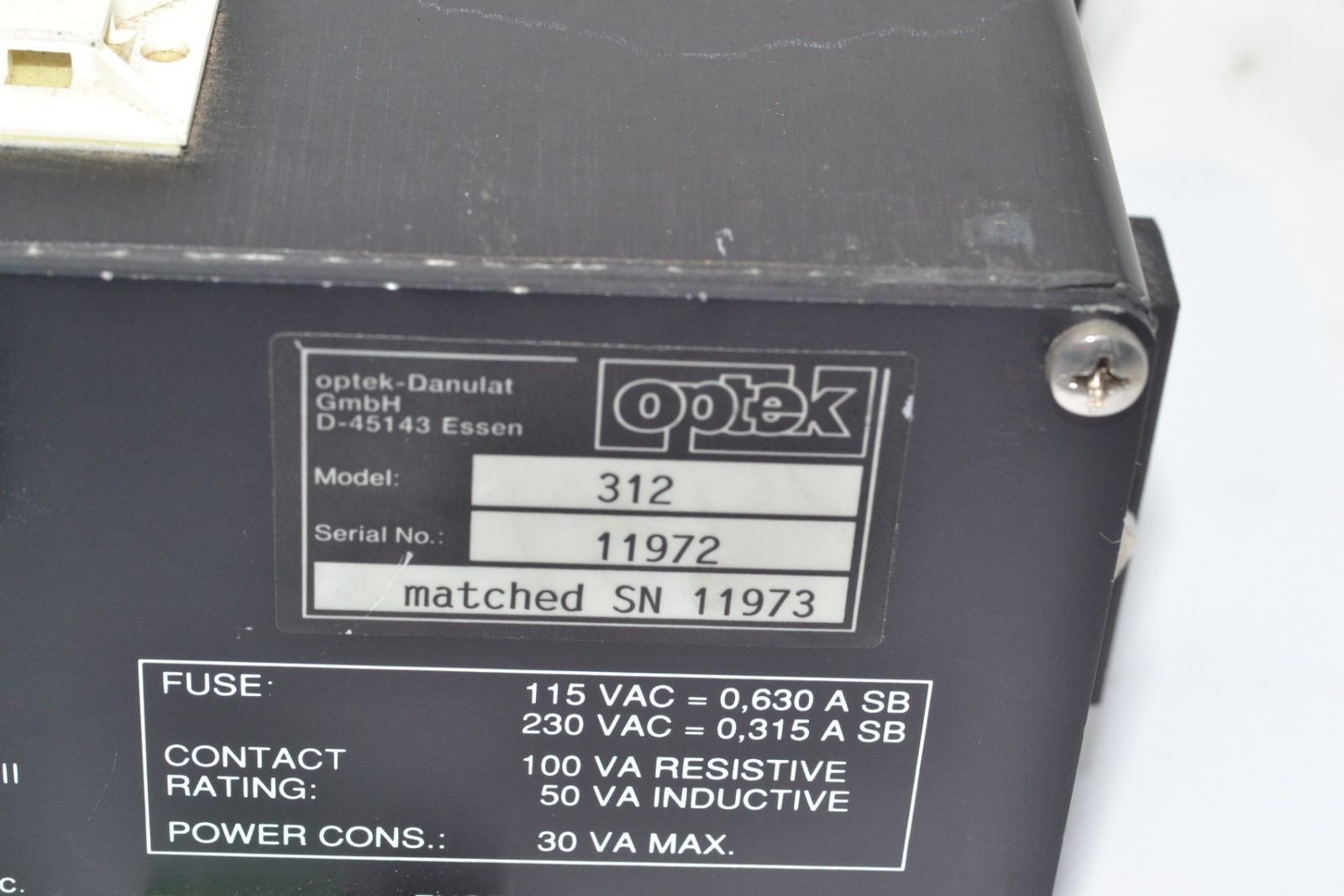 Optek 312 Dual Channel Absorption Meter Converter, 30VA Max