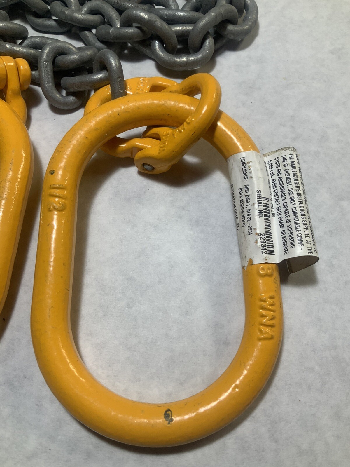 Honeywell Miller 440/6Ft Cross Arm Chain,Temporary,410 Lb.