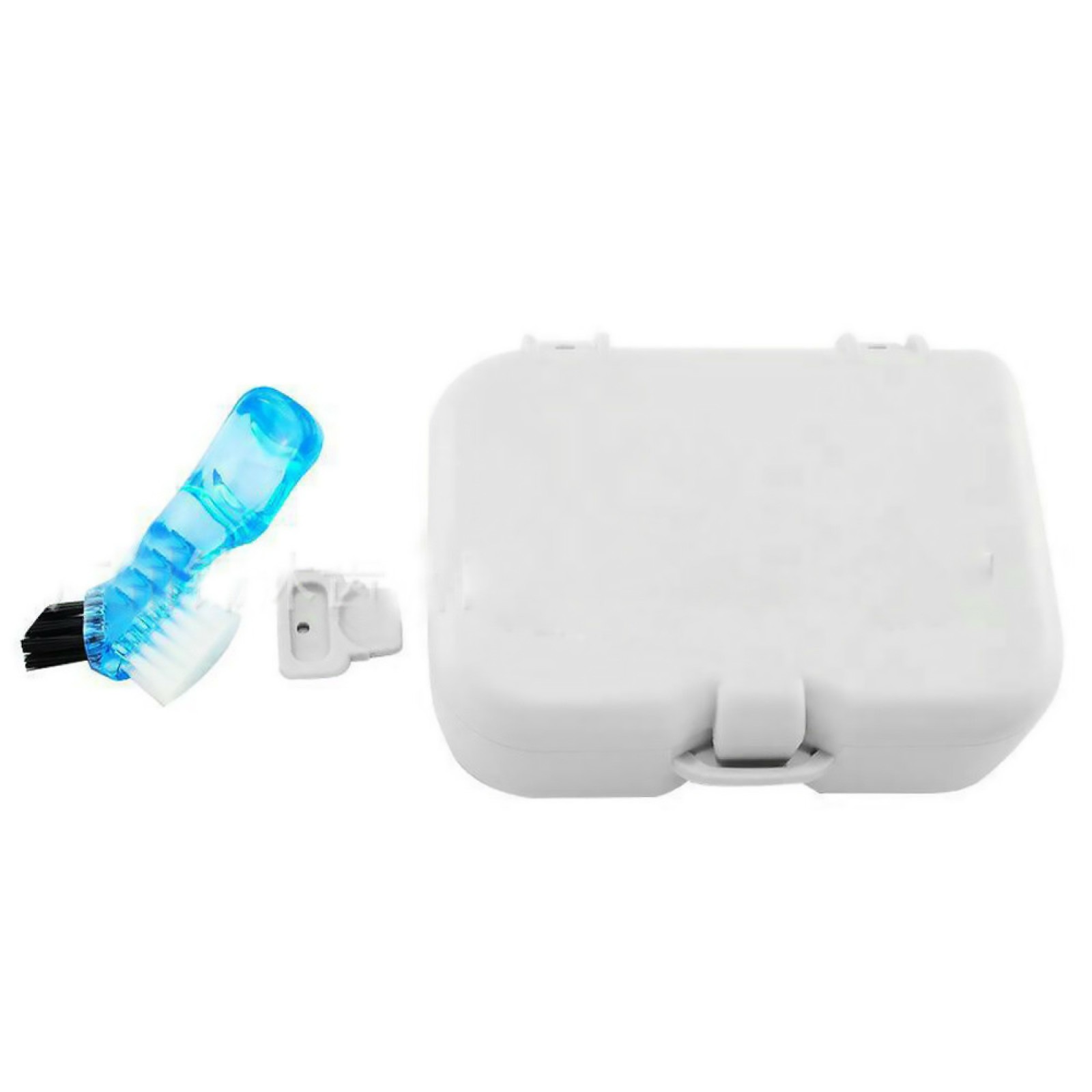 False Teeth Storage Case Container Denture Box w/ Mirror Clean Brush Appliance D