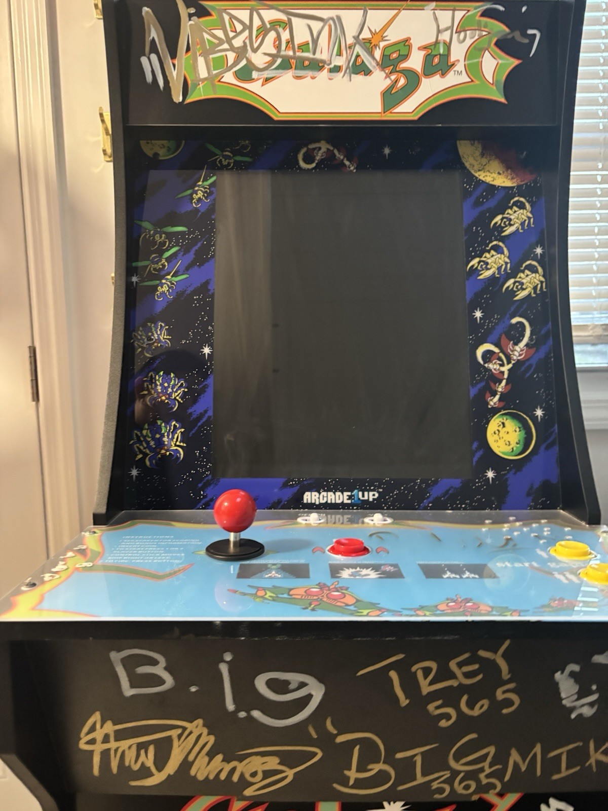 Arcade1up Galaga Arcade Machine with Custom Graffiti Art