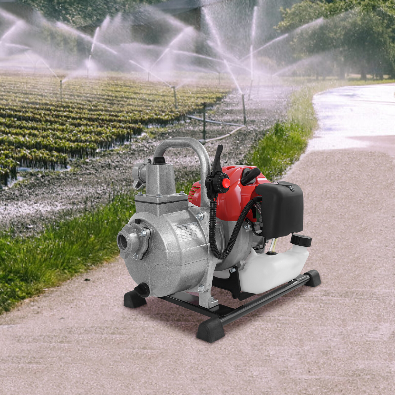 2 Stroke Gasoline Water Pump Gas-powered Semi-trash Irrigation Transfer Pump