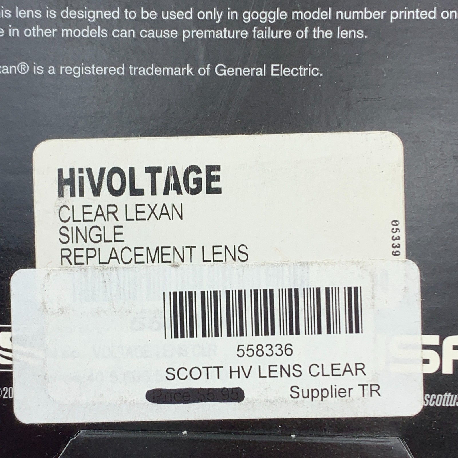 Scott Hi Voltage MX Goggle Replacement Clear Lens 558336