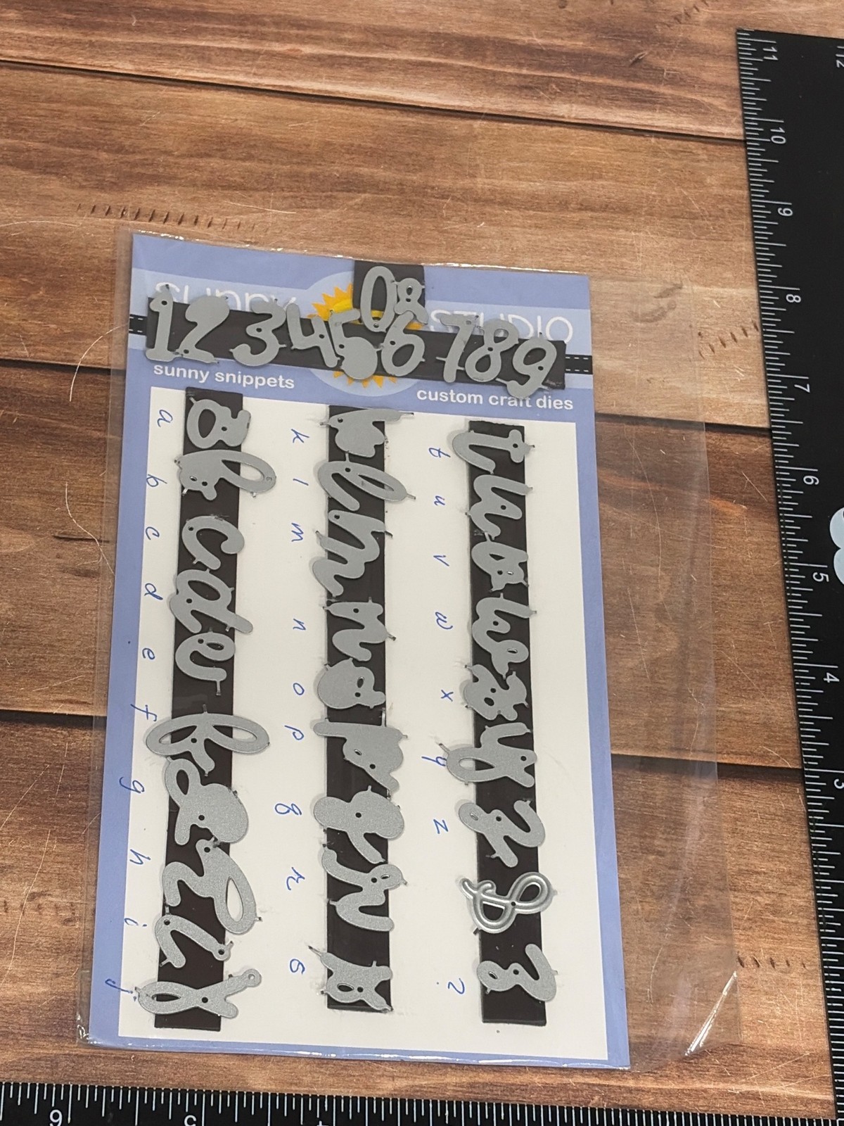 SUNNY STUDIO SUNNY SNIPPETS SSDIE-117 LOOPY LETTERS STEEL CRAFT DIE & NUMBERS