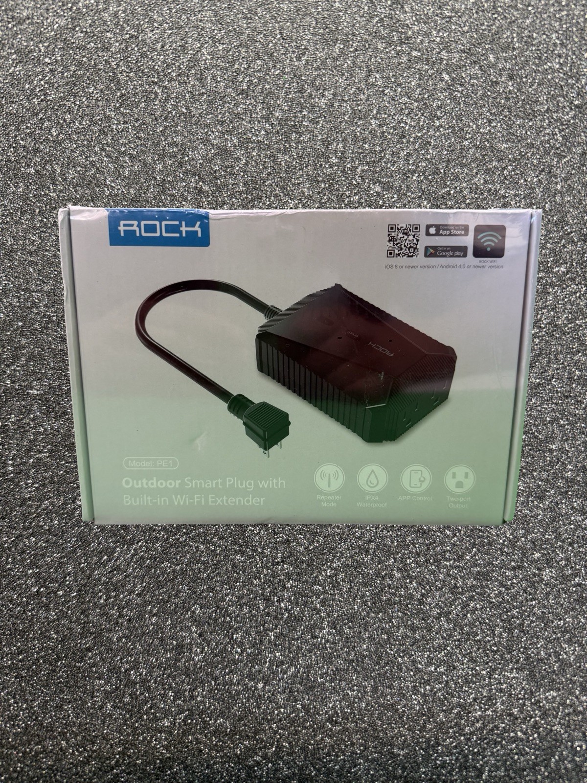 Rock Outdoor Smart Plug With Built In Wi-Fi Extender