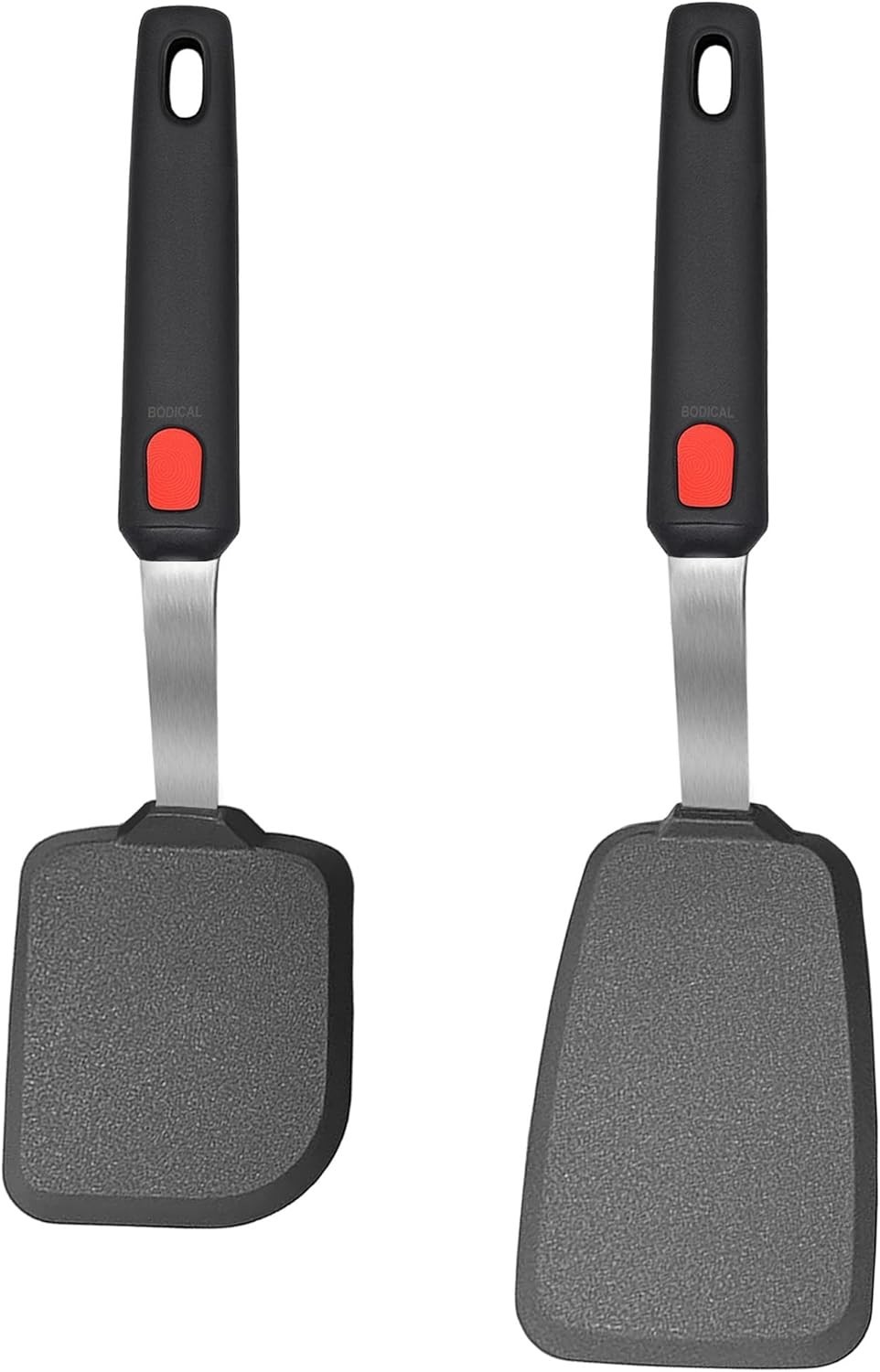 2 Pack Silicone Spatula Turner, 600°F Heat Resistant Kitchen Spatula Set for Non