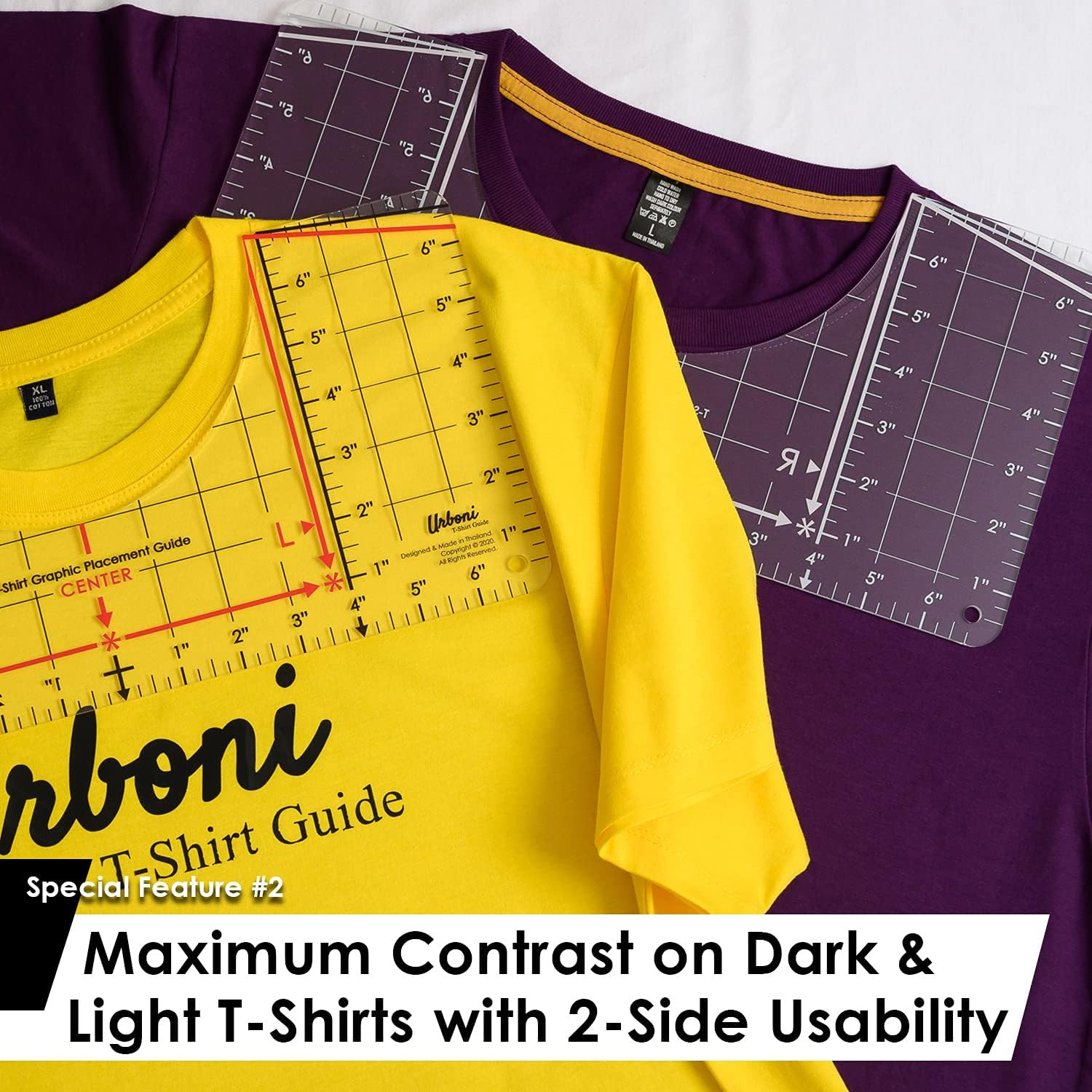 Standard Size - Tshirt Ruler Guide Vinyl Alignment, Shirt Measurement Tool Place