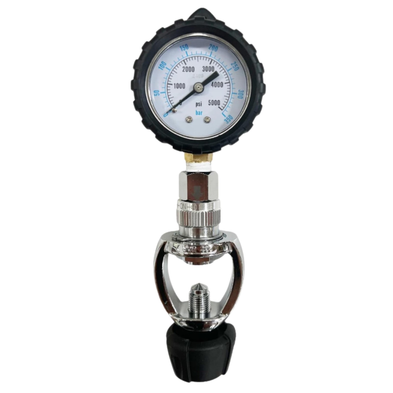 Scuba Choice Yoke Tank Pressure Checker 5000 PSI 350 BAR Accurate
