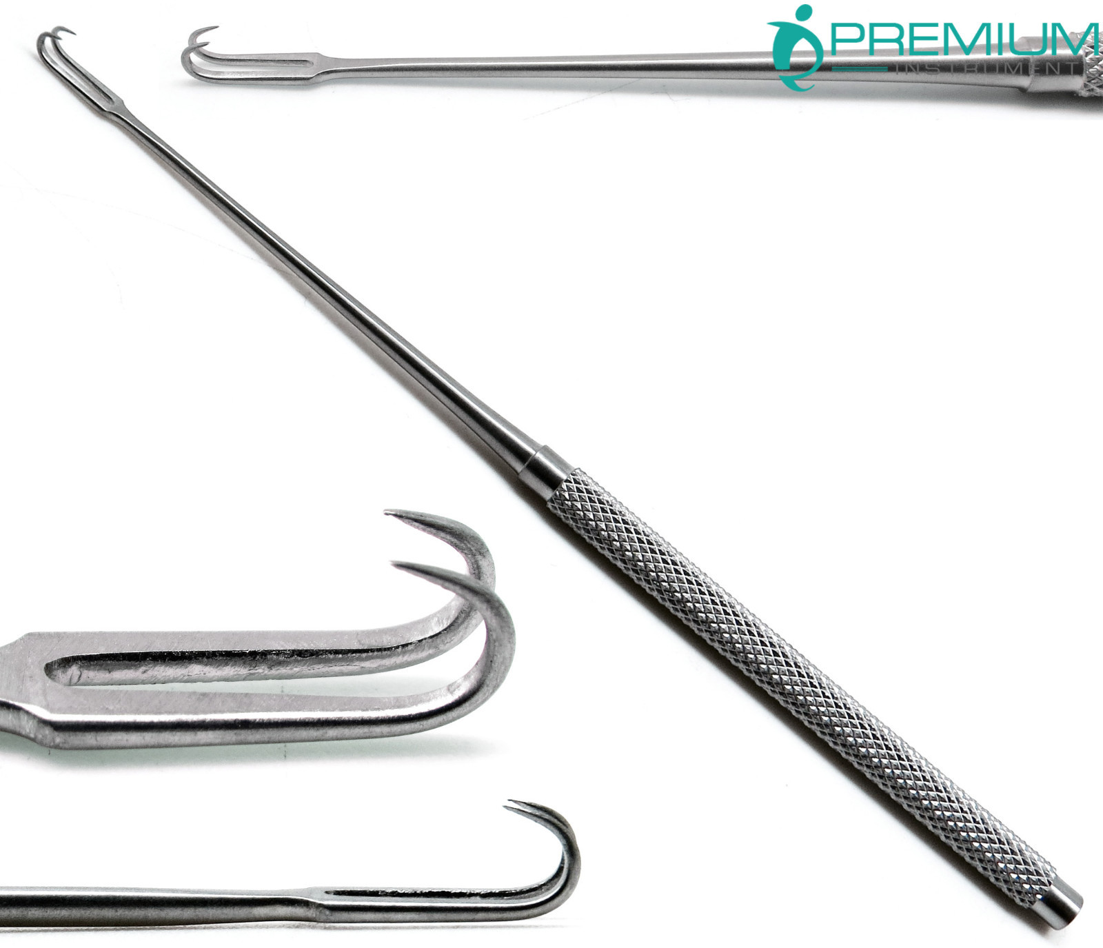 Joseph Skin Double Hook 2mm Sharp Prongs 6.25" Retractor Surgical Instruments