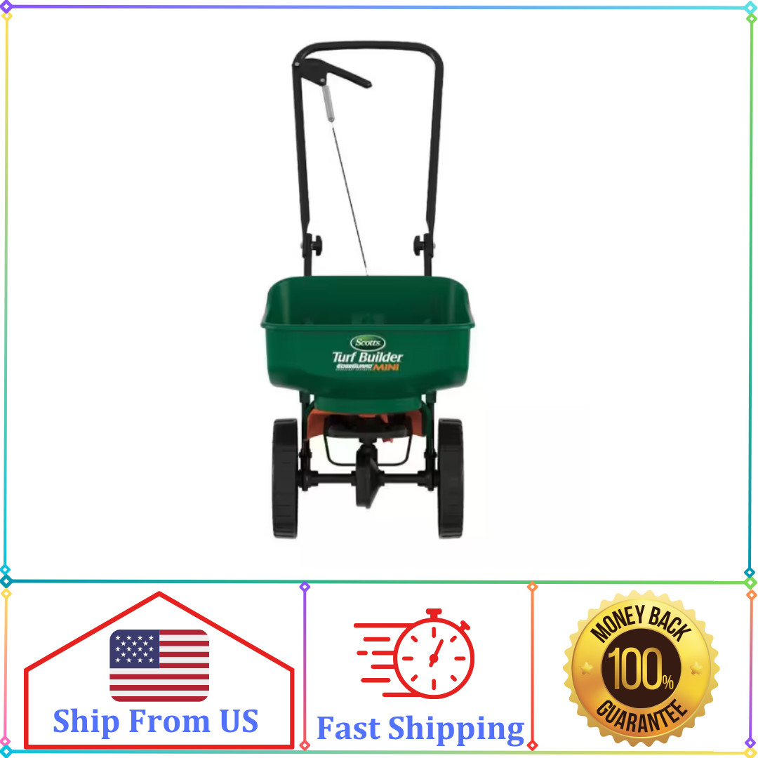 Turf Builder Edgeguard Mini Broadcast Spreader for Seed,Fertilizer,Salt,Ice Melt
