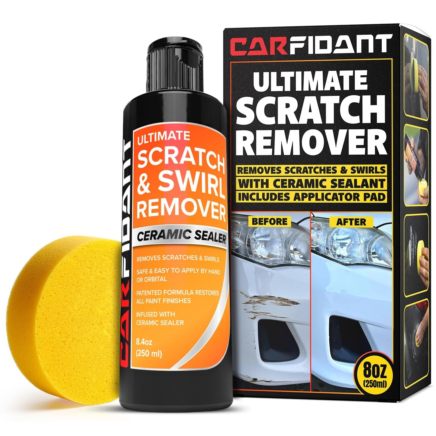 Carfidant Scratch Repair and Swirl Remover - Car Paint Scratch 8.4 fl. Oz.