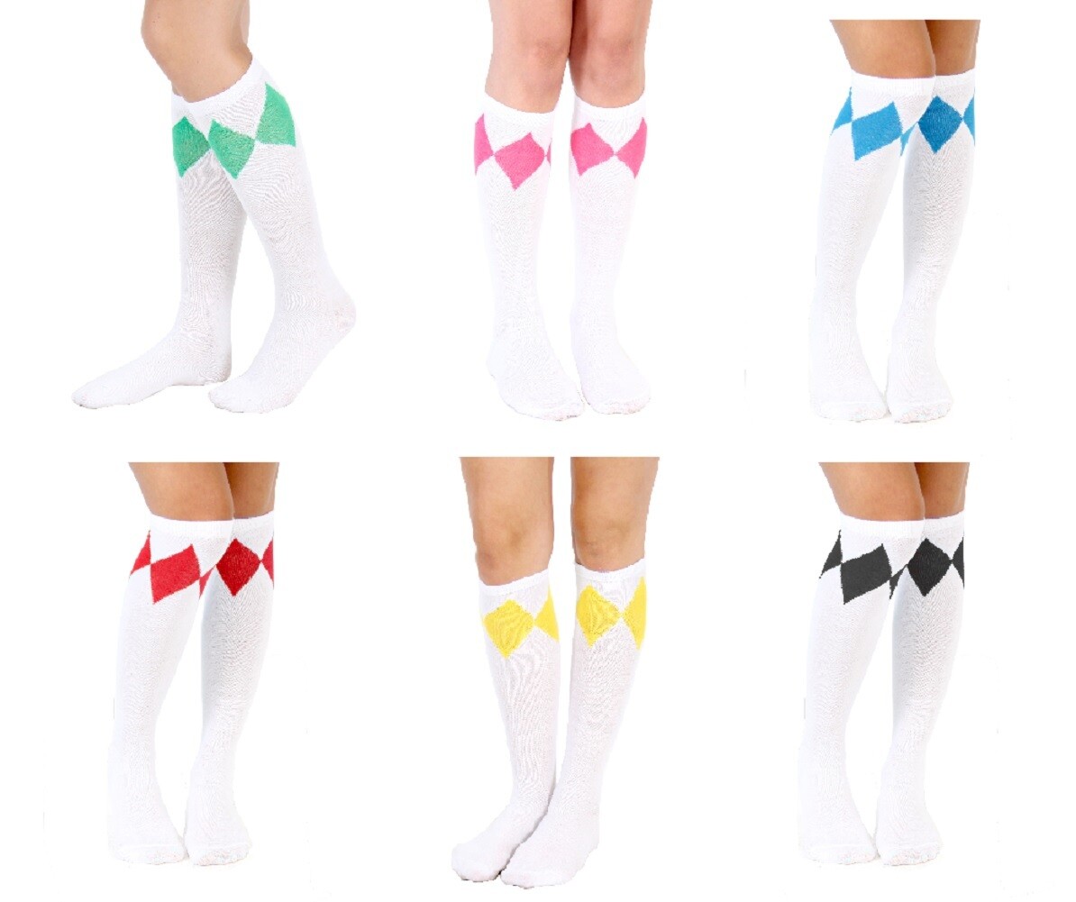 Women's Mighty Morphin Power Rangers Knee High Socks Perfect for Cosplay