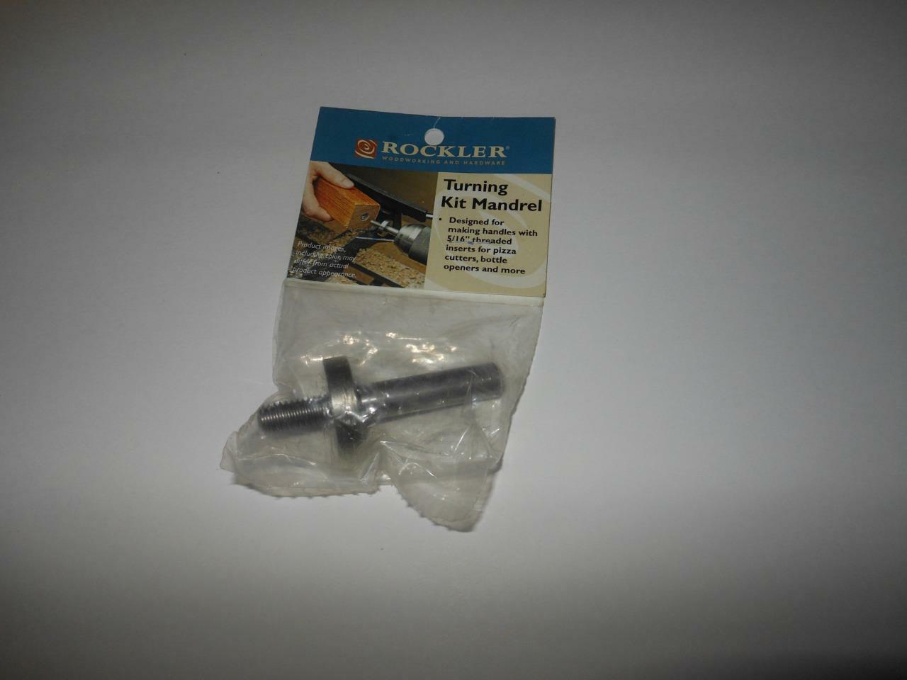 NEW ROCKLER WOODWORKING TURNING KIT MANDREL 5/16 THREADED INSERTS SEALED IN PKG