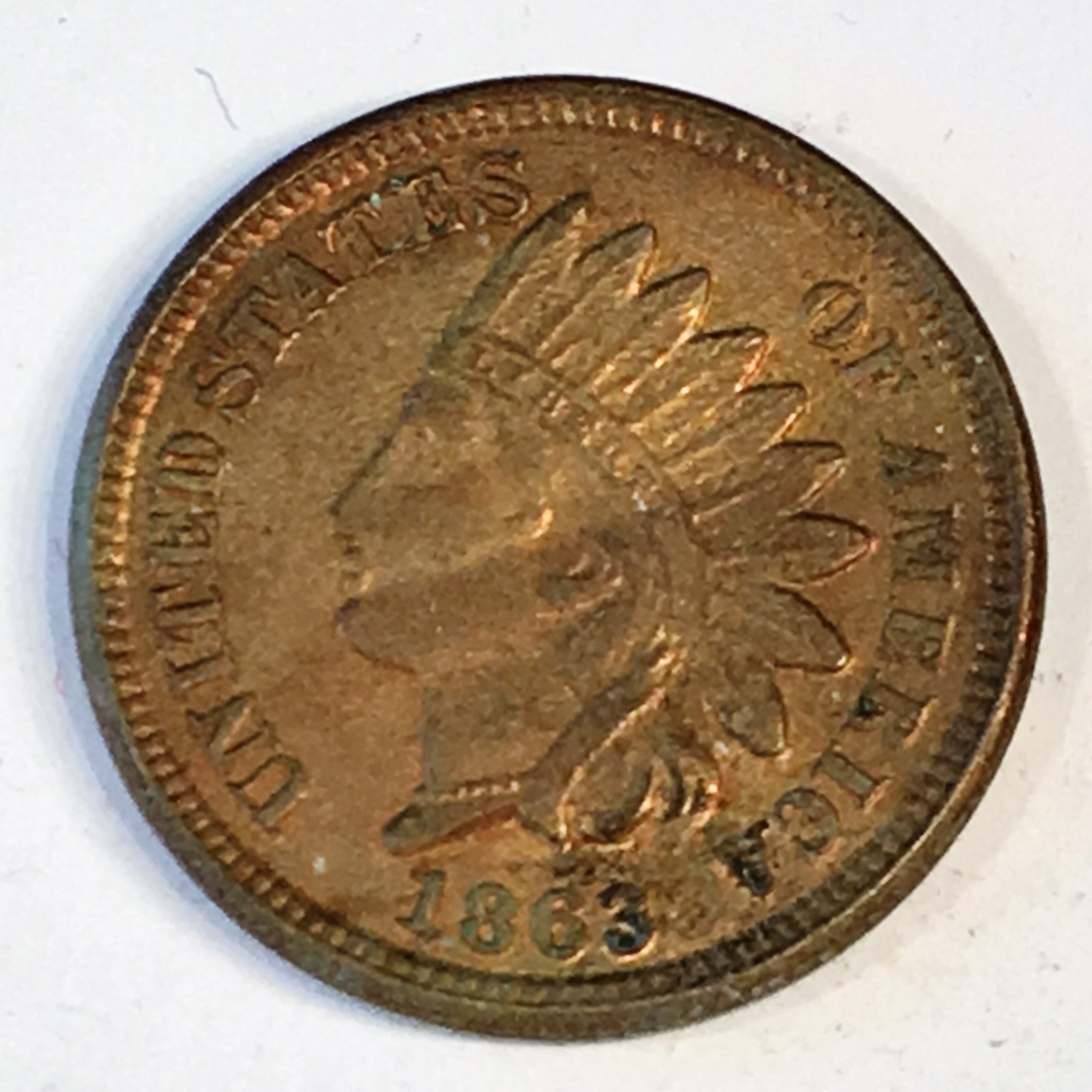 1863 Indian Cent Copper Nickel - High Quality Scans #C608