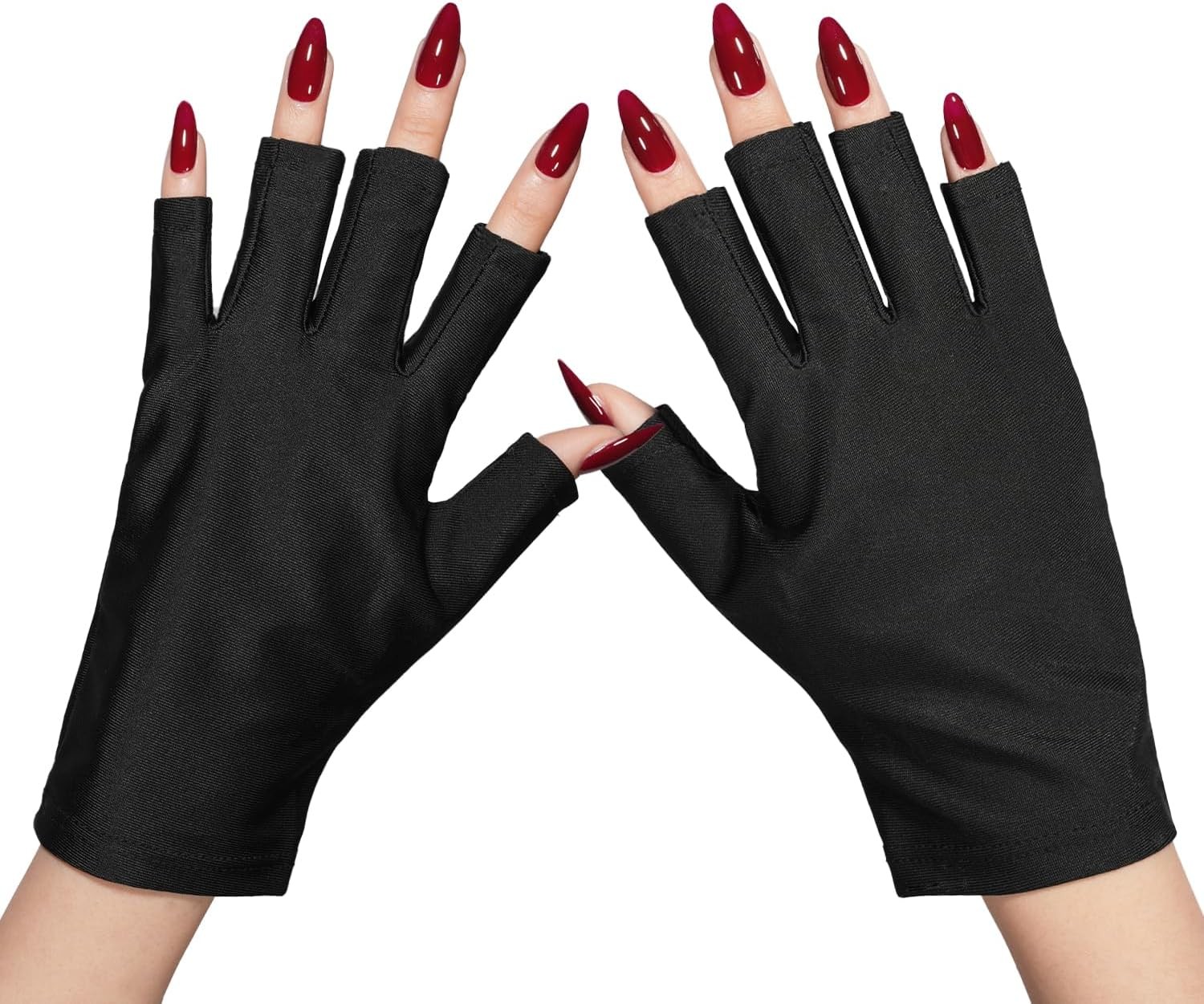Anti UV Gloves for Gel Nail Lamp, Professional Fingerless UPF50+ UV Light