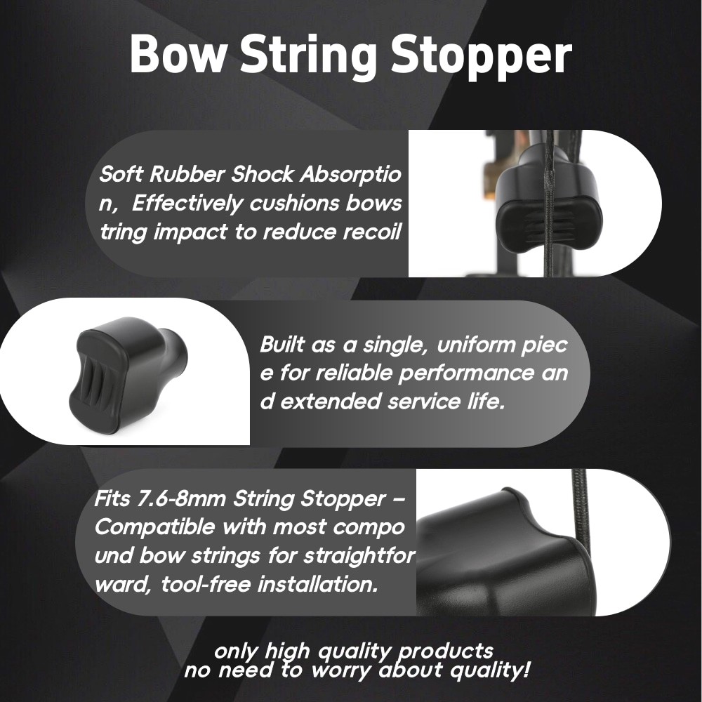 Bowstring Stopper Suppressor Rubber Shock Absorber Stabilizer Archery Hunting
